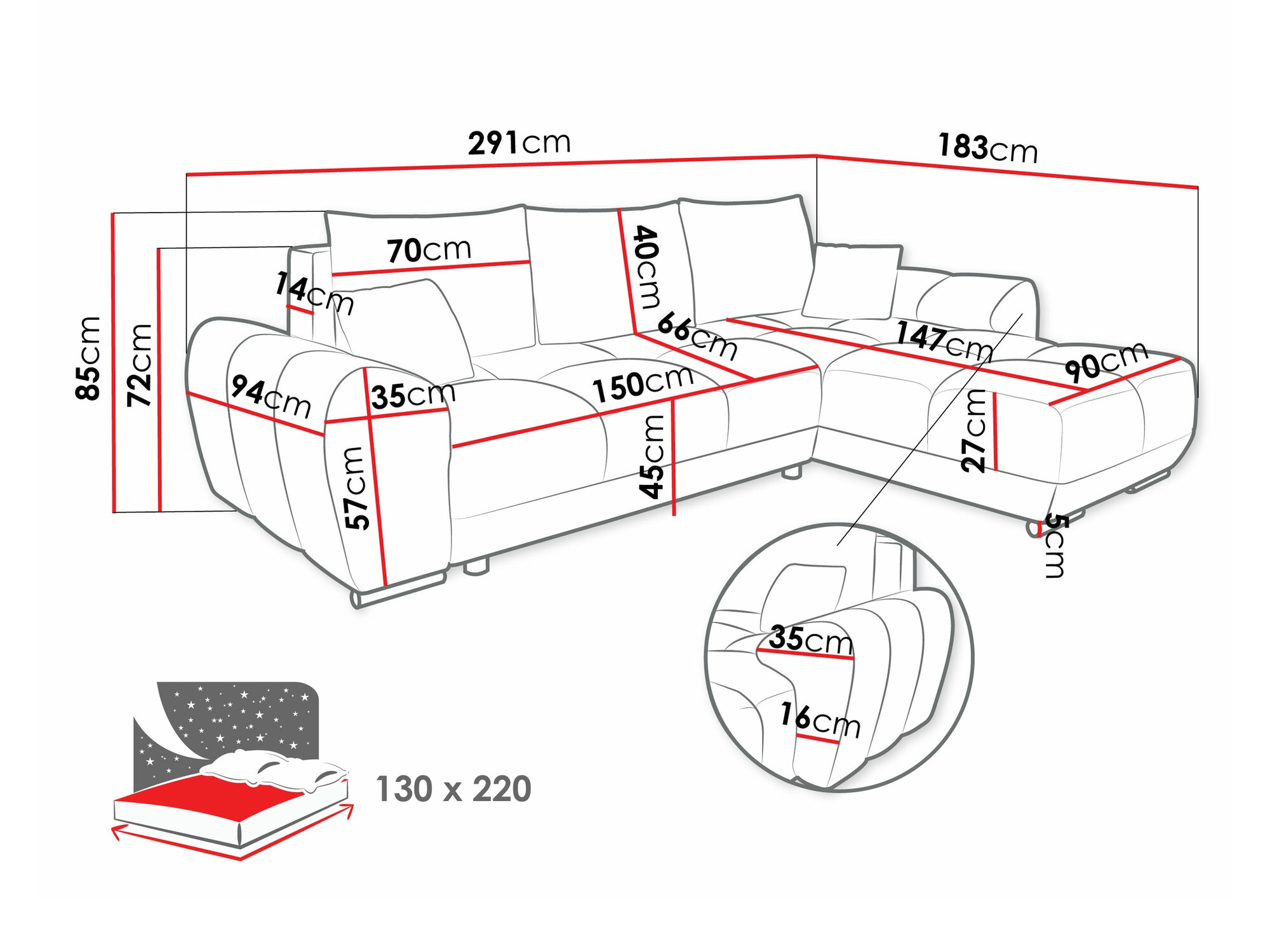 Ъглов диван Signis (Velo 635)