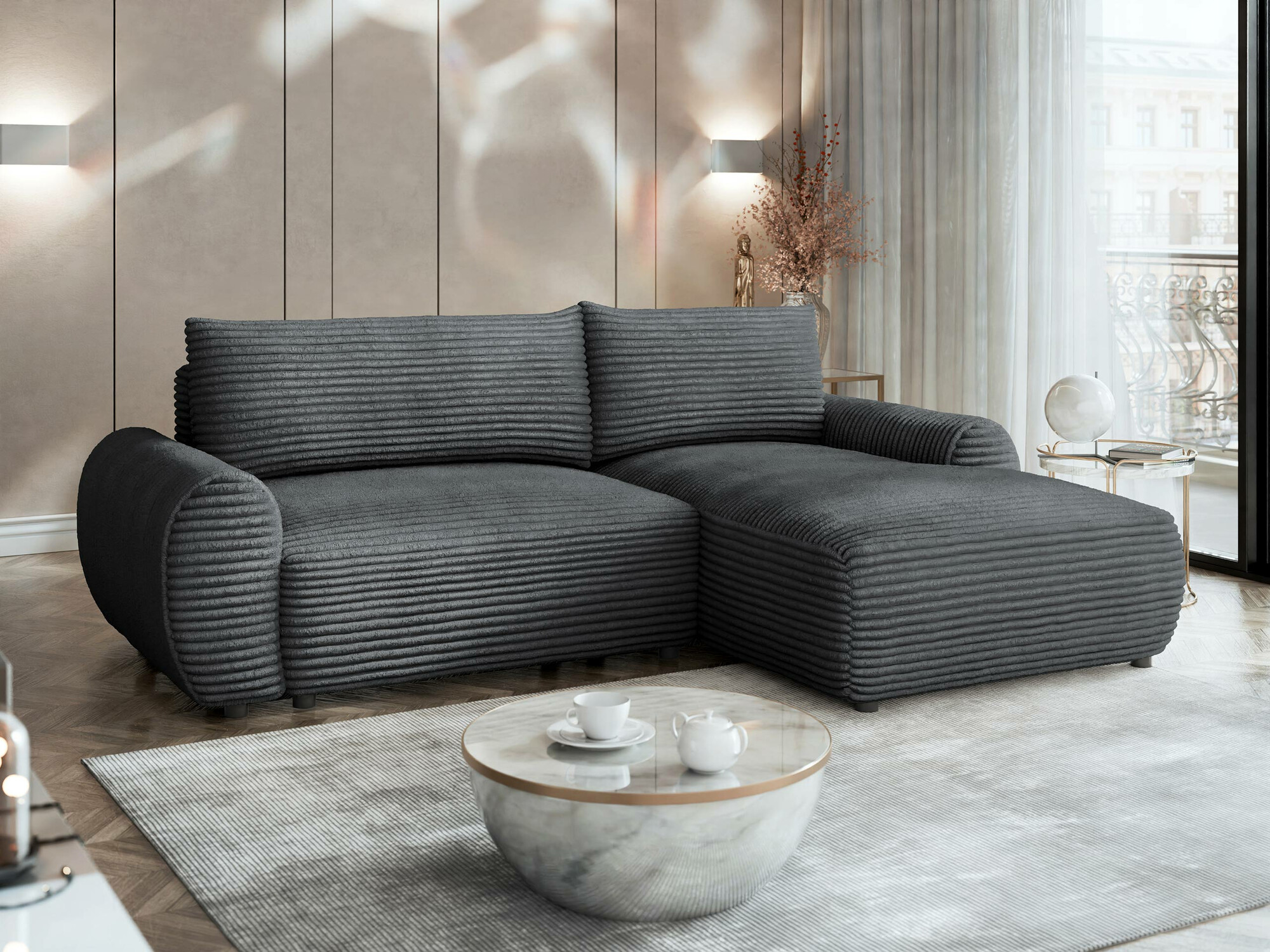 Ъглов диван TrendyNest Strigina (Tilia 90)