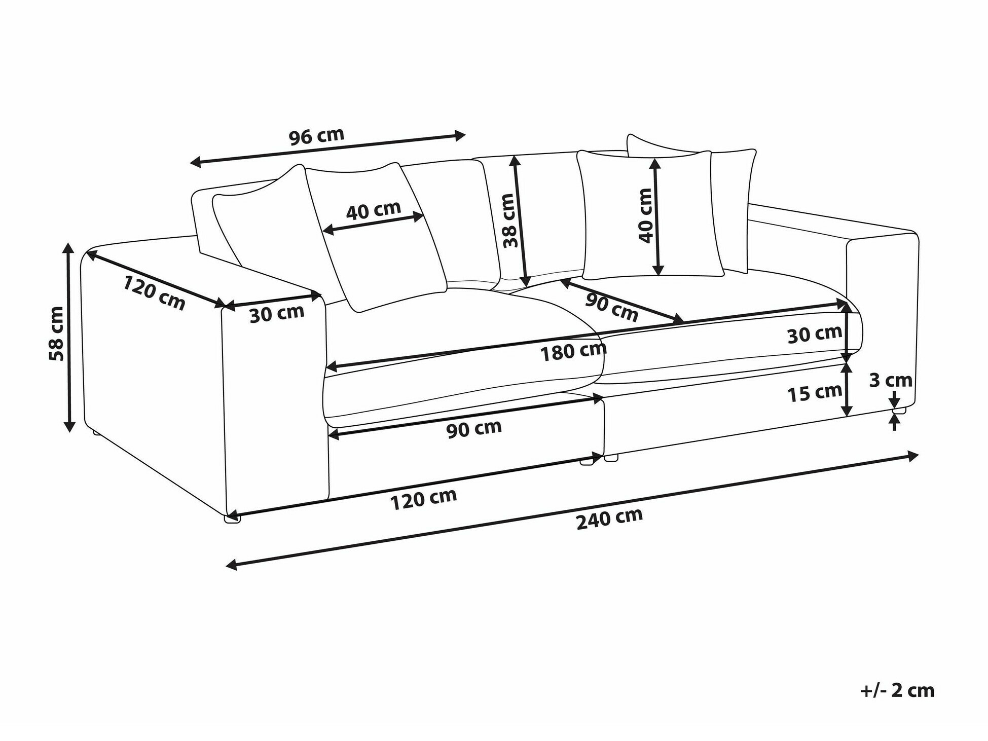 Диван Berwyn 2464 (Оранжев)