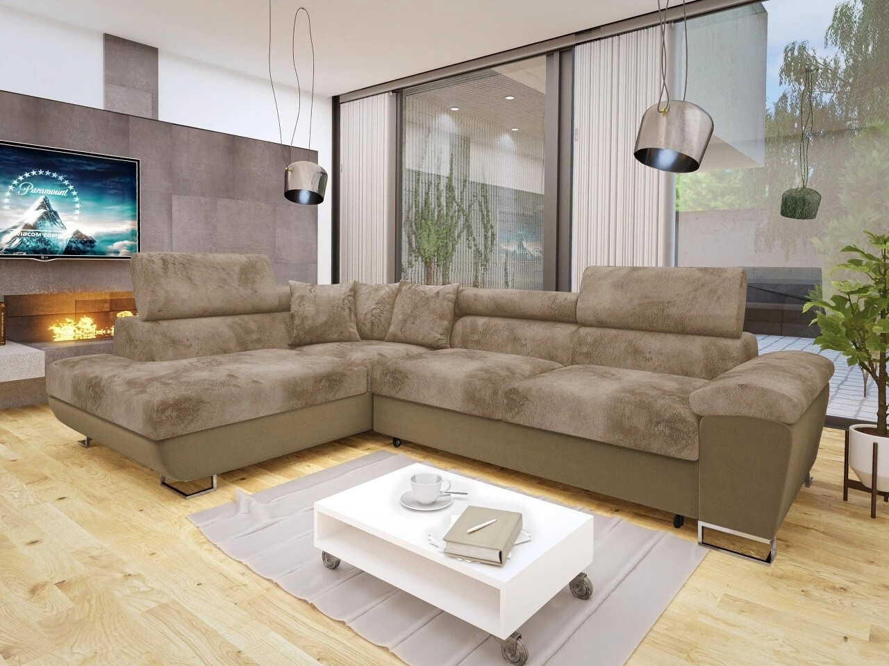 Ъглов диван Comfivo 290 (Otusso 02 + Sorriso 5)