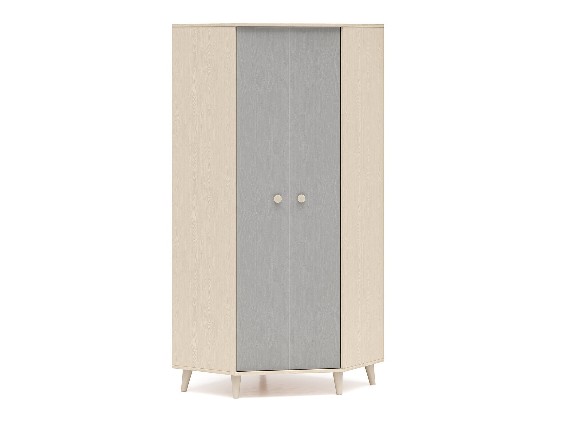 Ъглов гардероб Tortoli 100 (Сив)