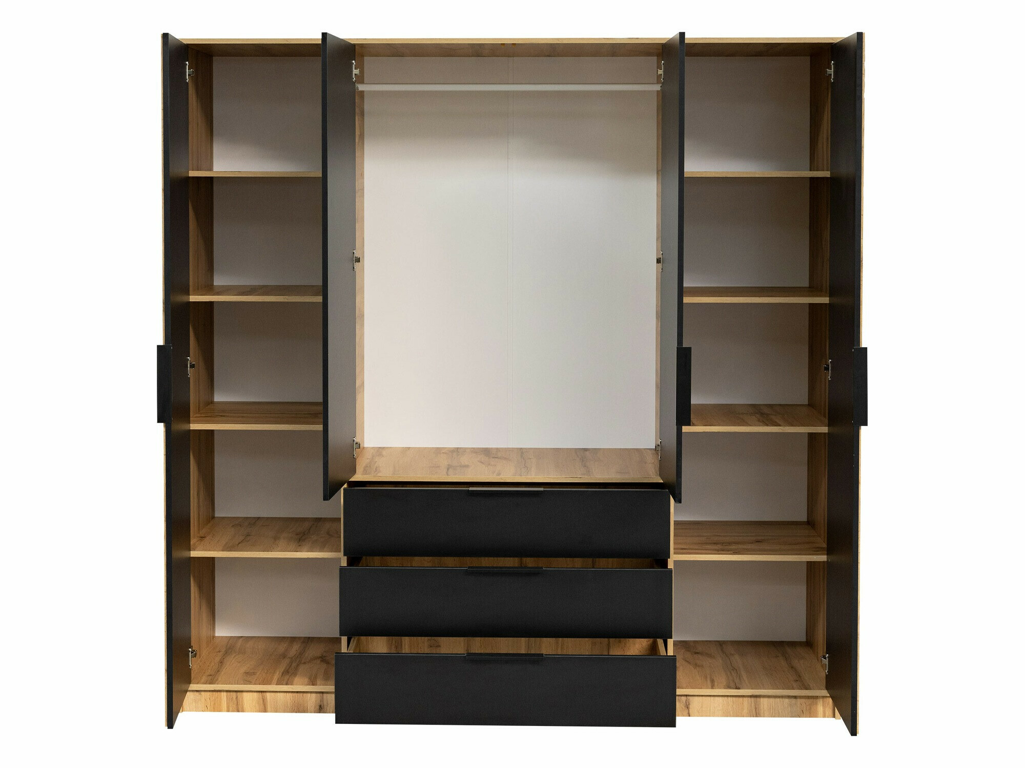 Гардероб Collis II (Дъб уотан + Черен)