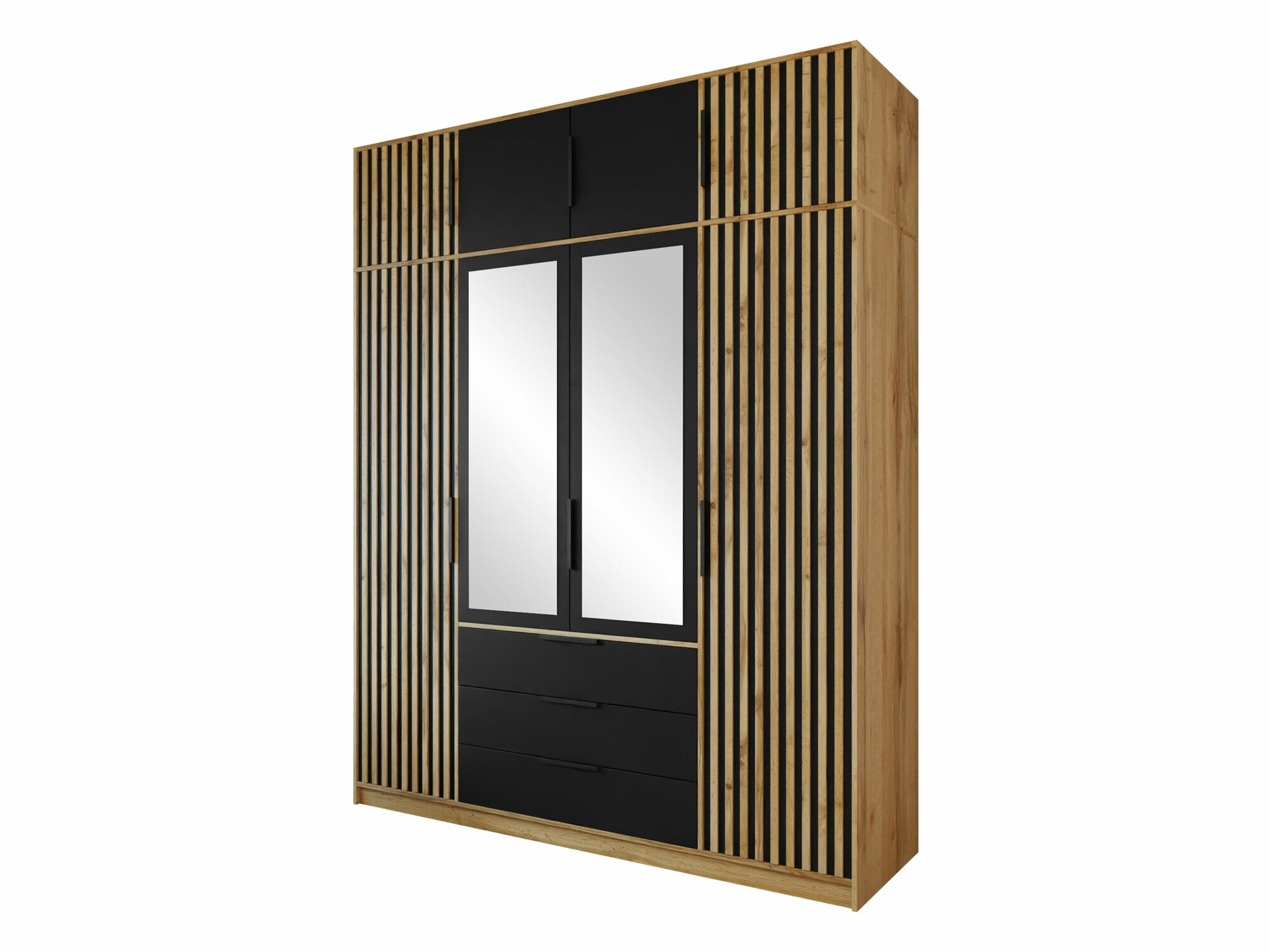 Гардероб Collis II (Дъб уотан + Черен)