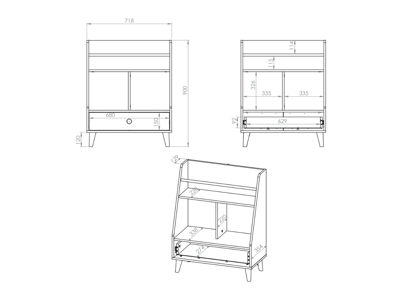 Етажерка Tortoli 107 (Роза)