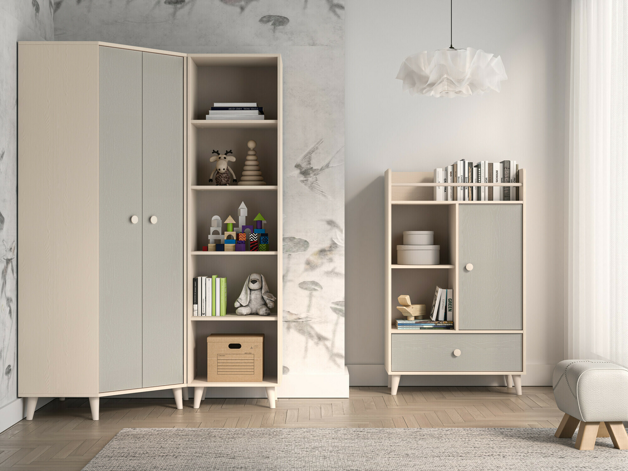 Комплект за детска стая Tortoli 113 (Сив)