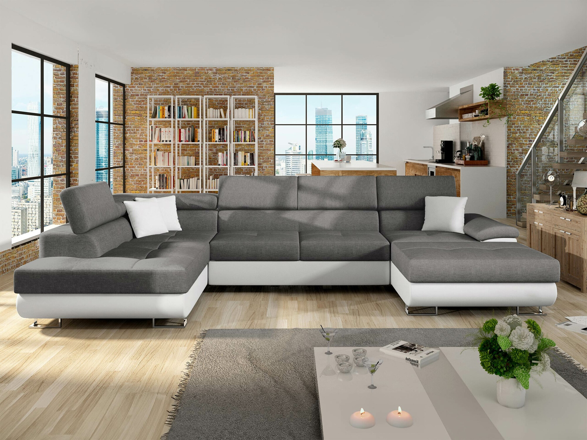 Ъглов диван Comfivo Ruta IV (Soft 017 + Lux 05)