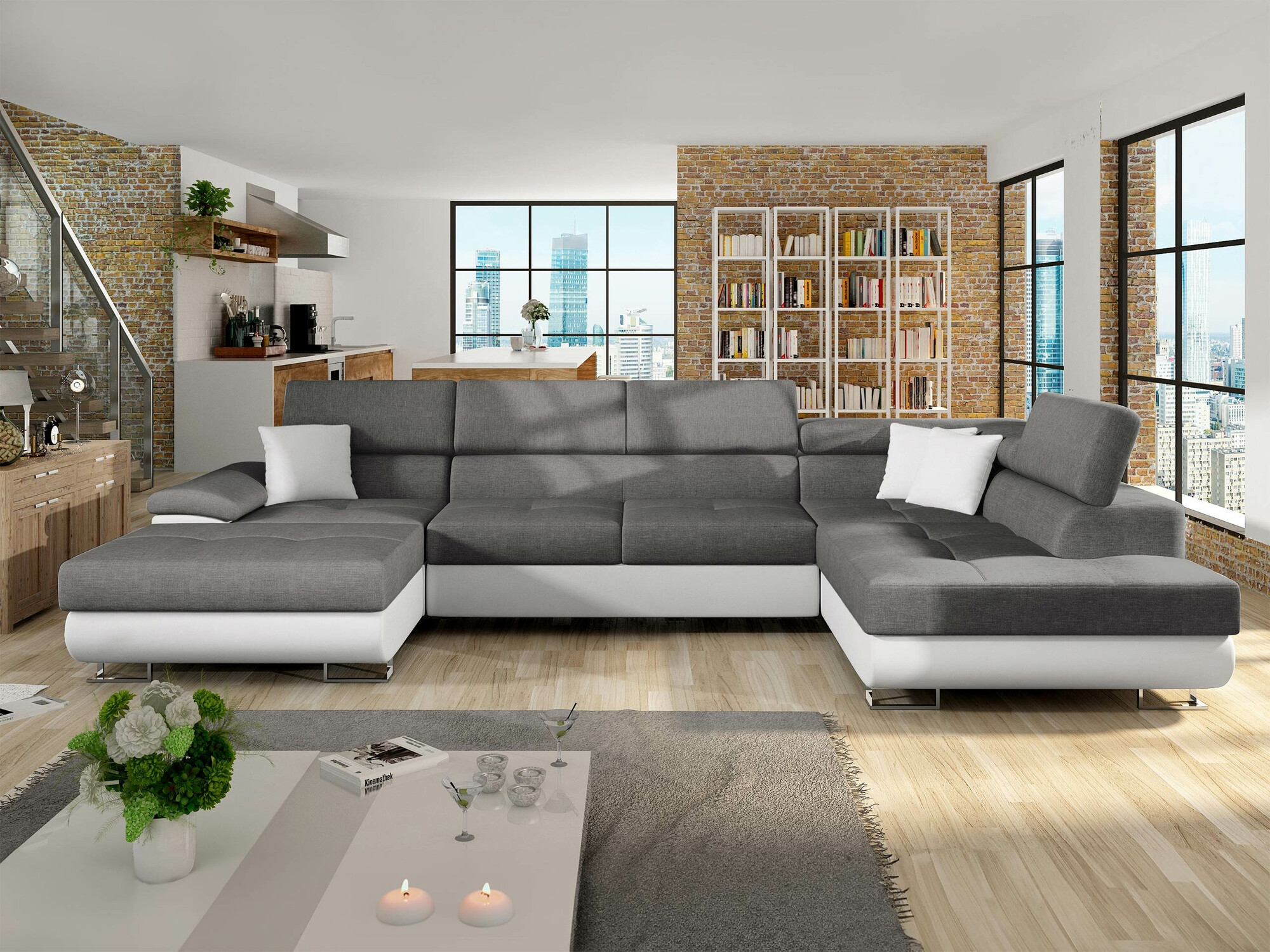 Ъглов диван Comfivo Ruta IV (Soft 017 + Lux 05)
