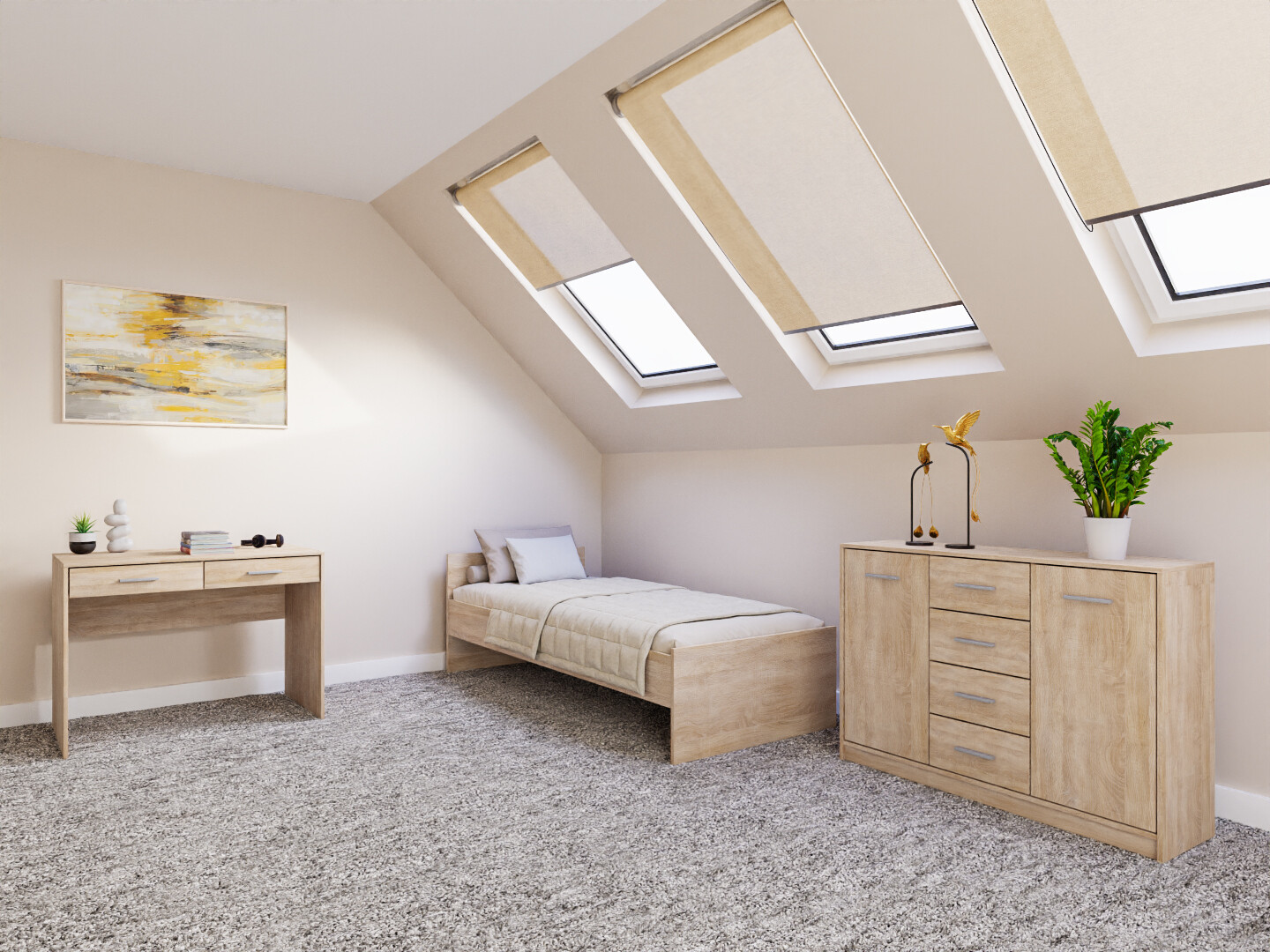 Комплект за спалня Novsore 149 (Сонома дъб)