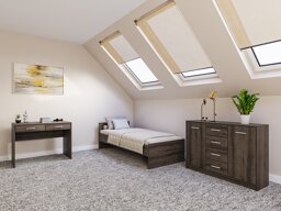 Комплект за спалня Novsore 149 (Тъмен дъб)