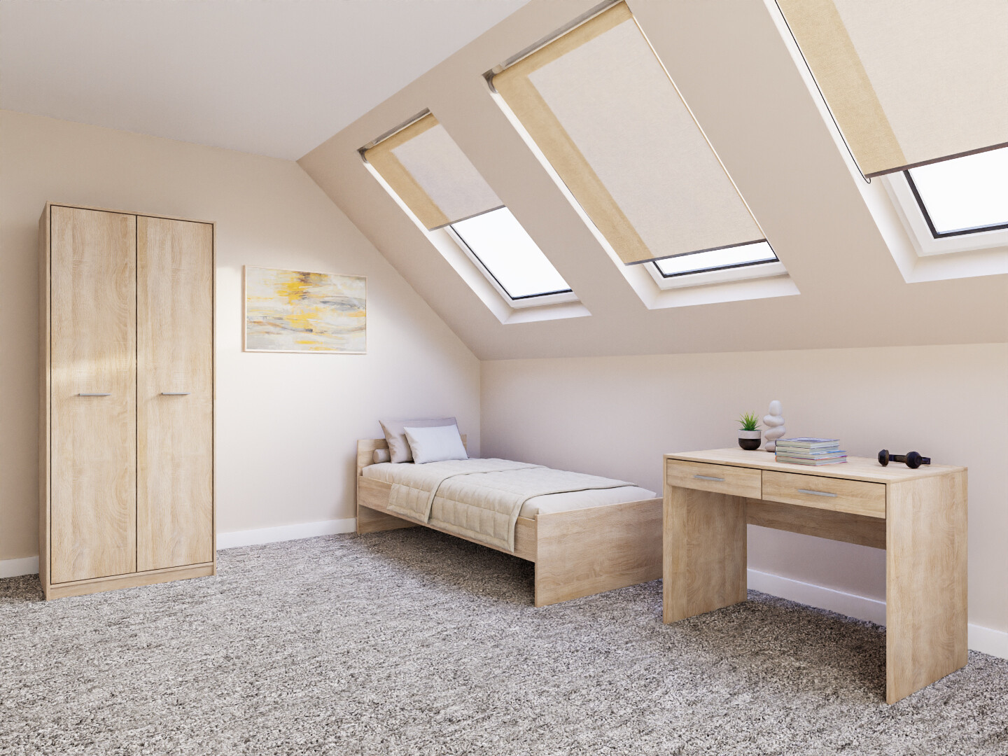 Комплект за спалня Novsore 157 (Сонома дъб)