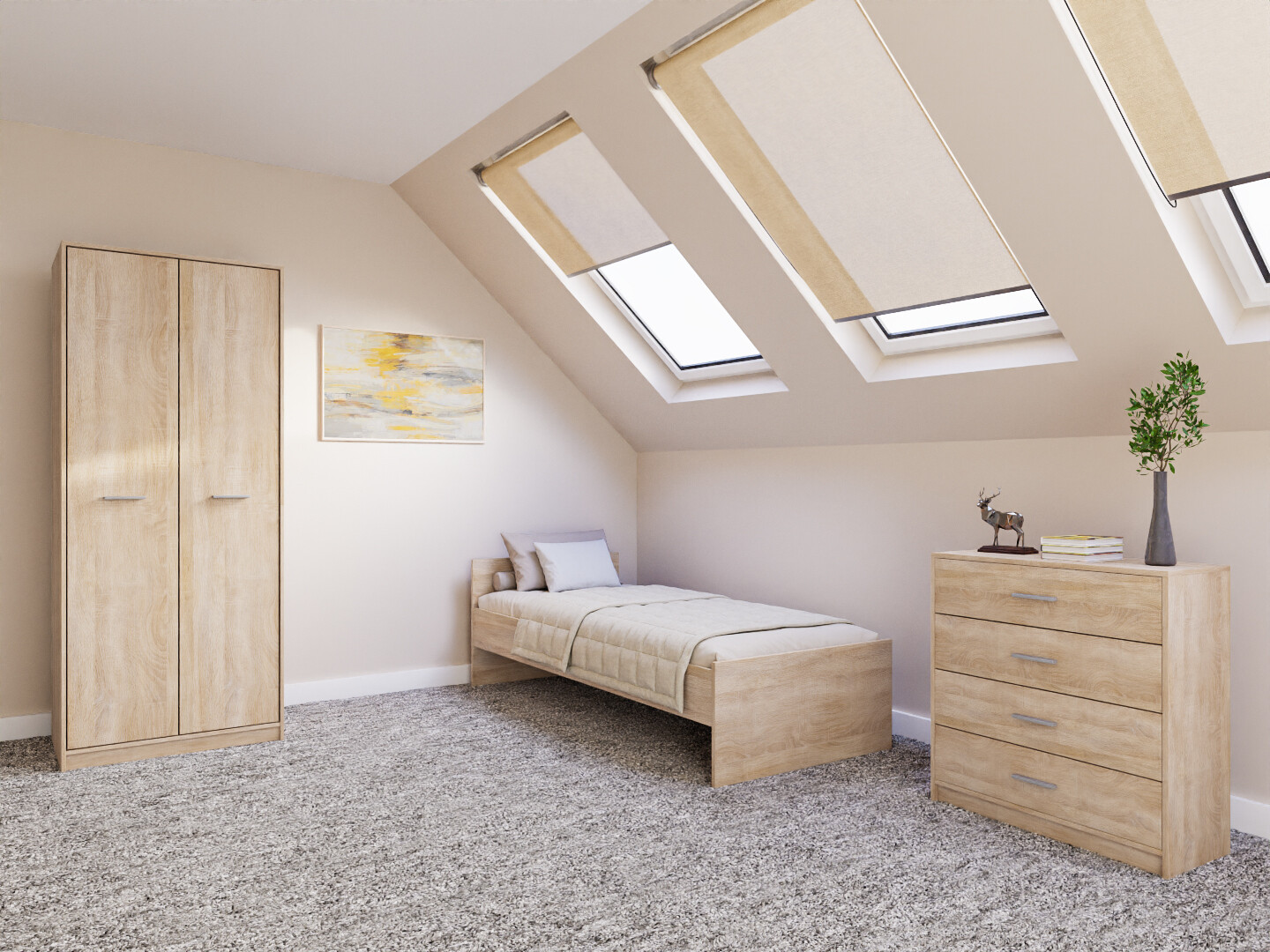 Комплект за спалня Novsore 151 (Сонома дъб)