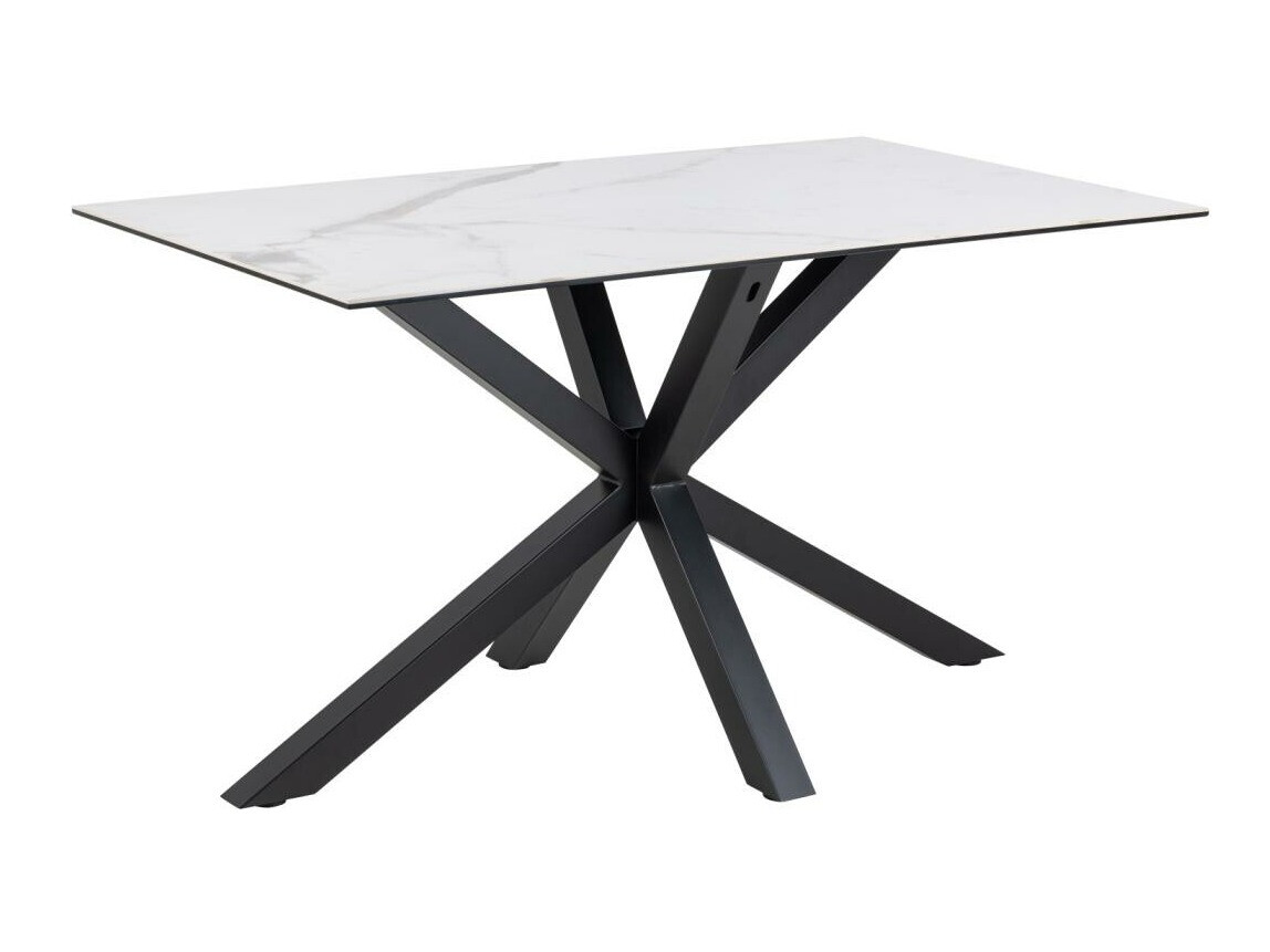 Маса Norsica 918 (Бял мрамор + Черен)