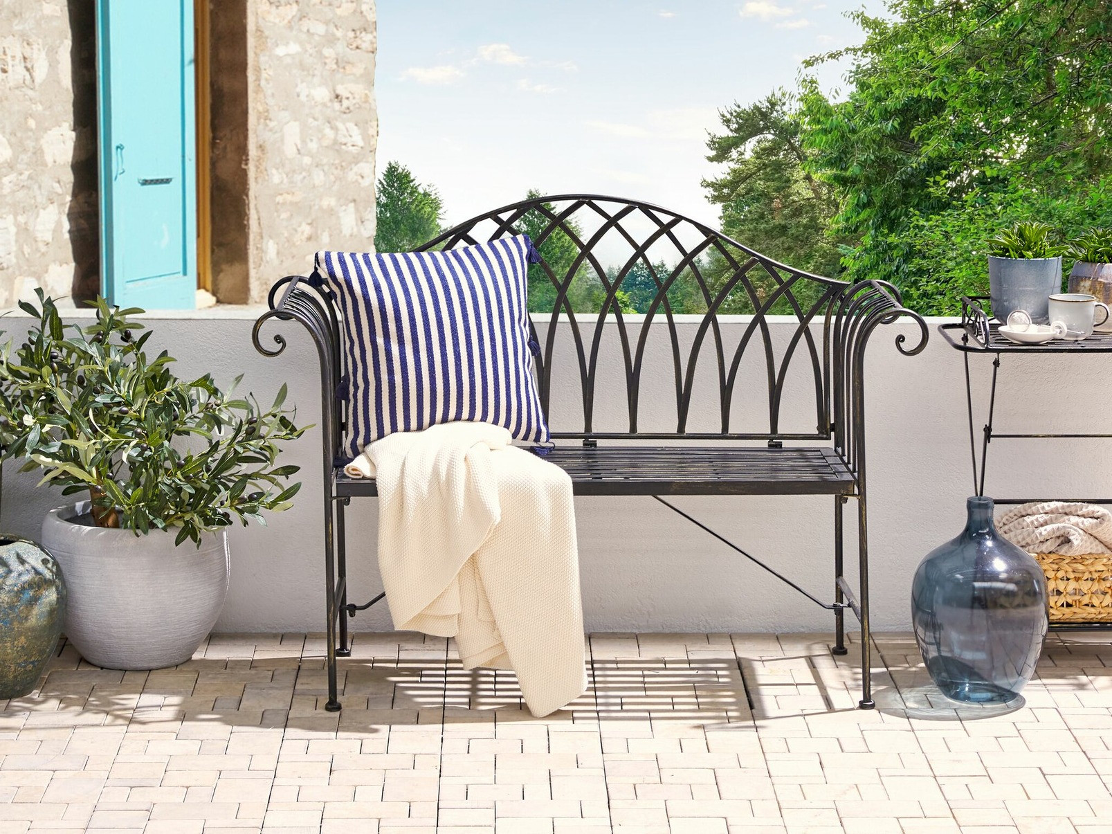 Градинска пейка Berwyn 2480 (Черен)