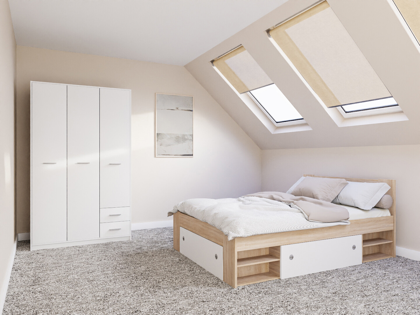 Комплект за спалня Novsore 158 (Сонома дъб)