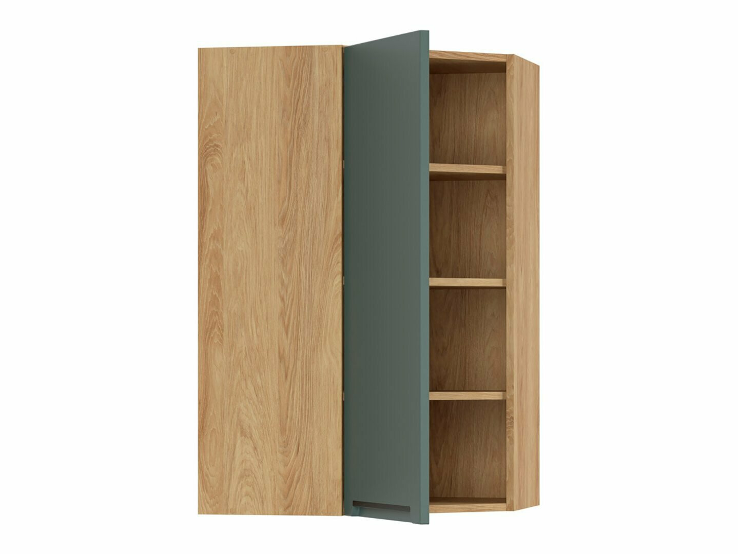 Модулен окачен ъглов шкаф Riso Green 162