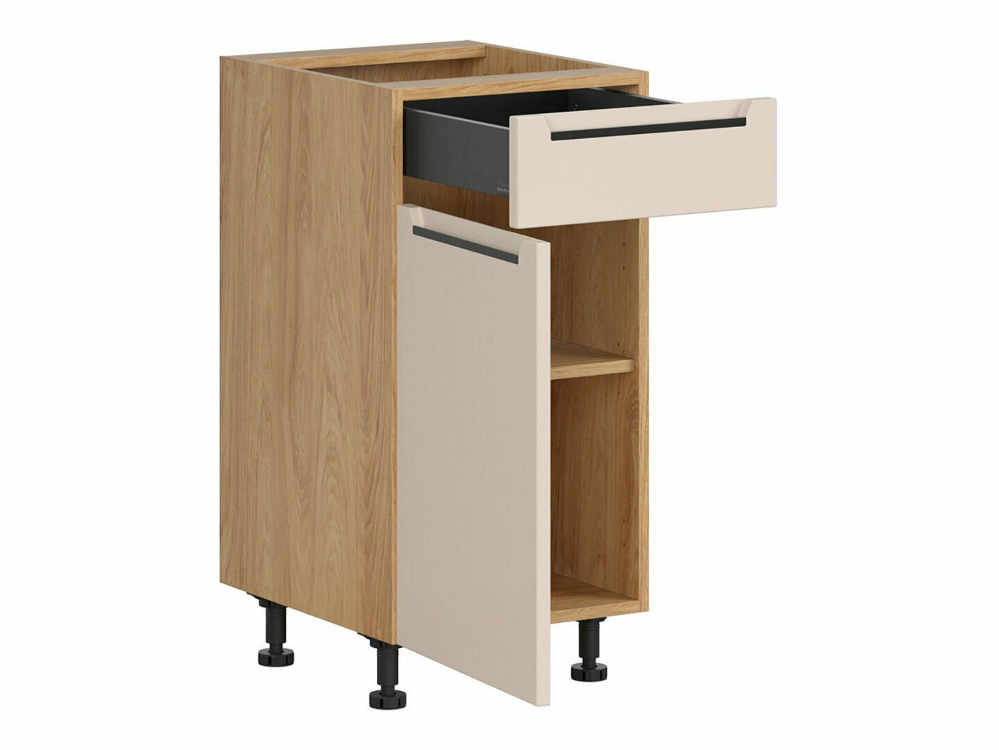 Модулен шкаф с чекмедже и врати Riso Beige 103