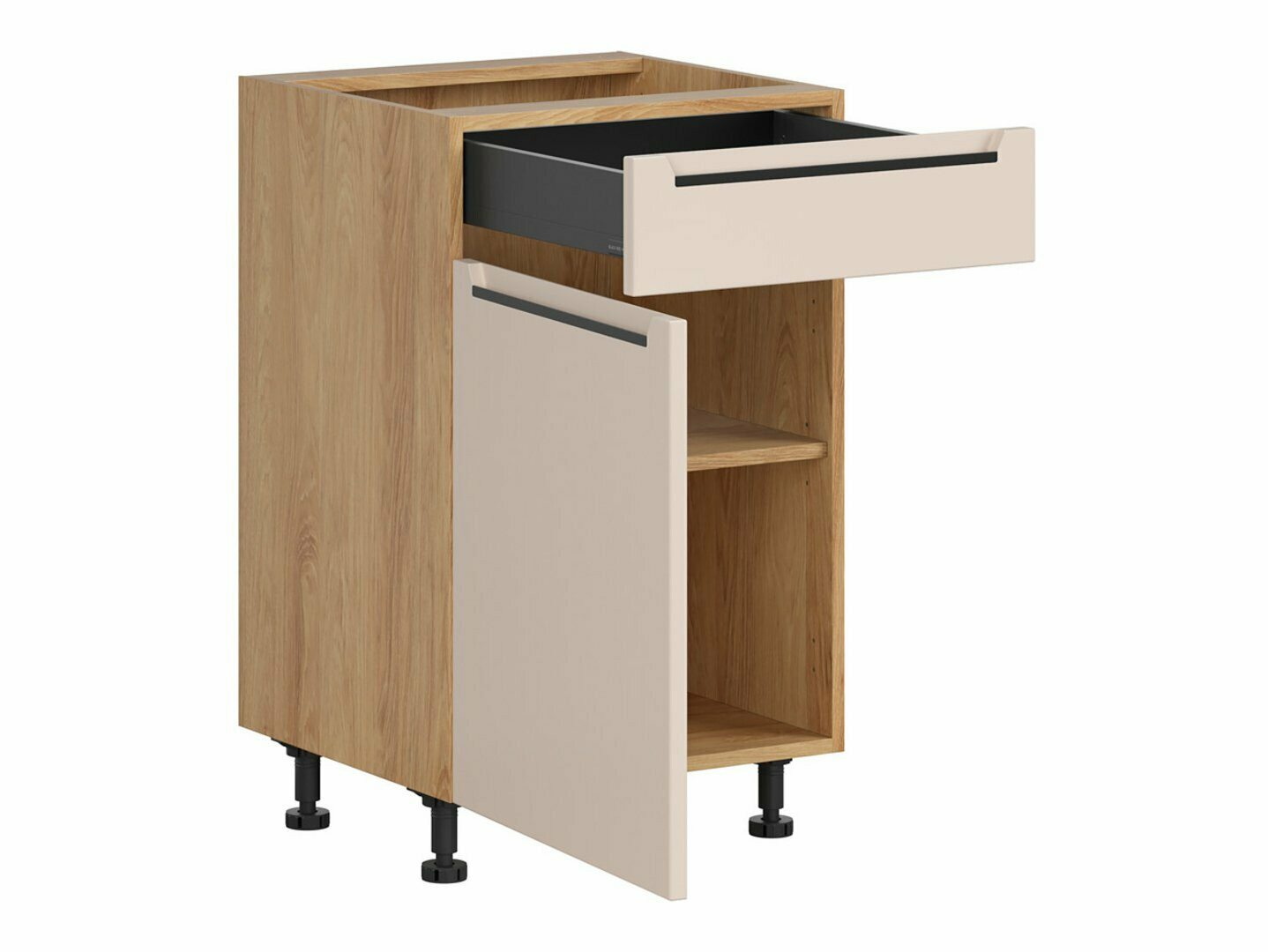 Модулен шкаф с чекмедже и врати Riso Beige 104