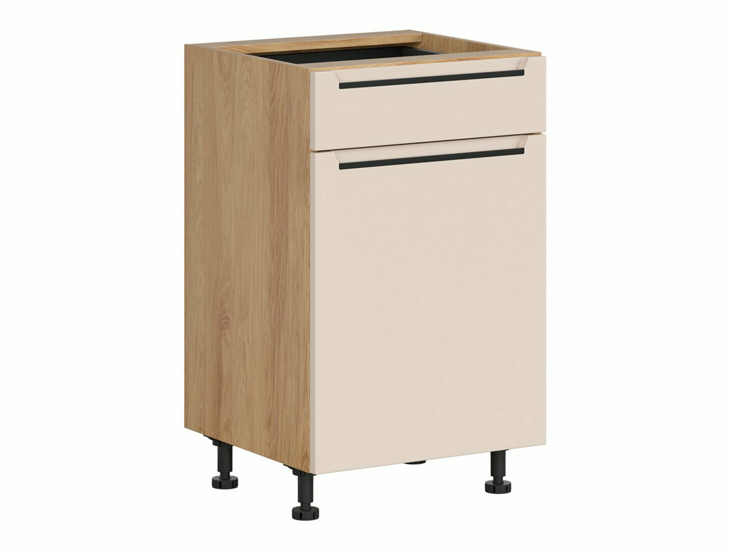 Модулен шкаф с чекмедже и врати Riso Beige 104