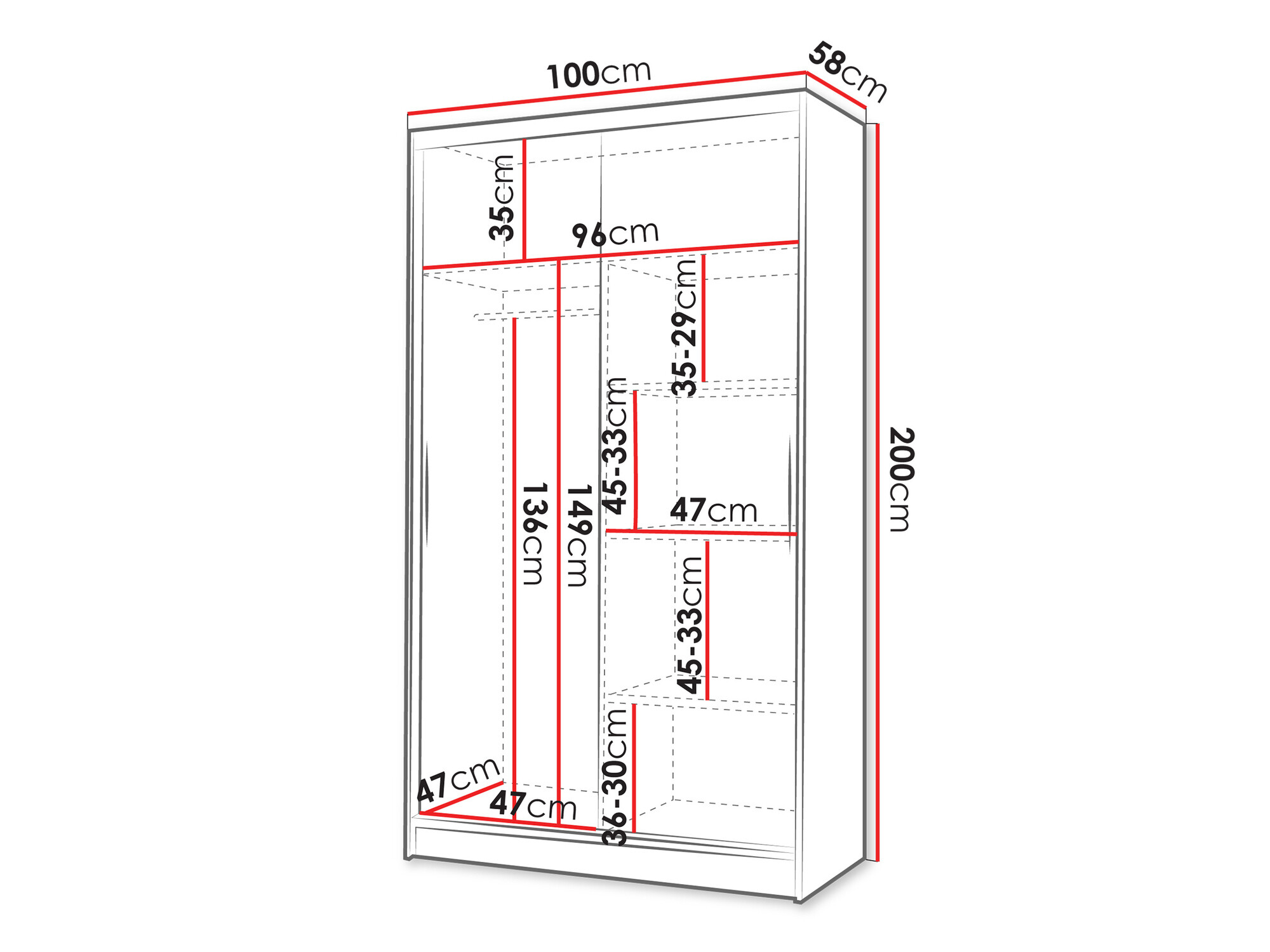 Гардероб Closico Structor I (Бял + Artisan дъб)