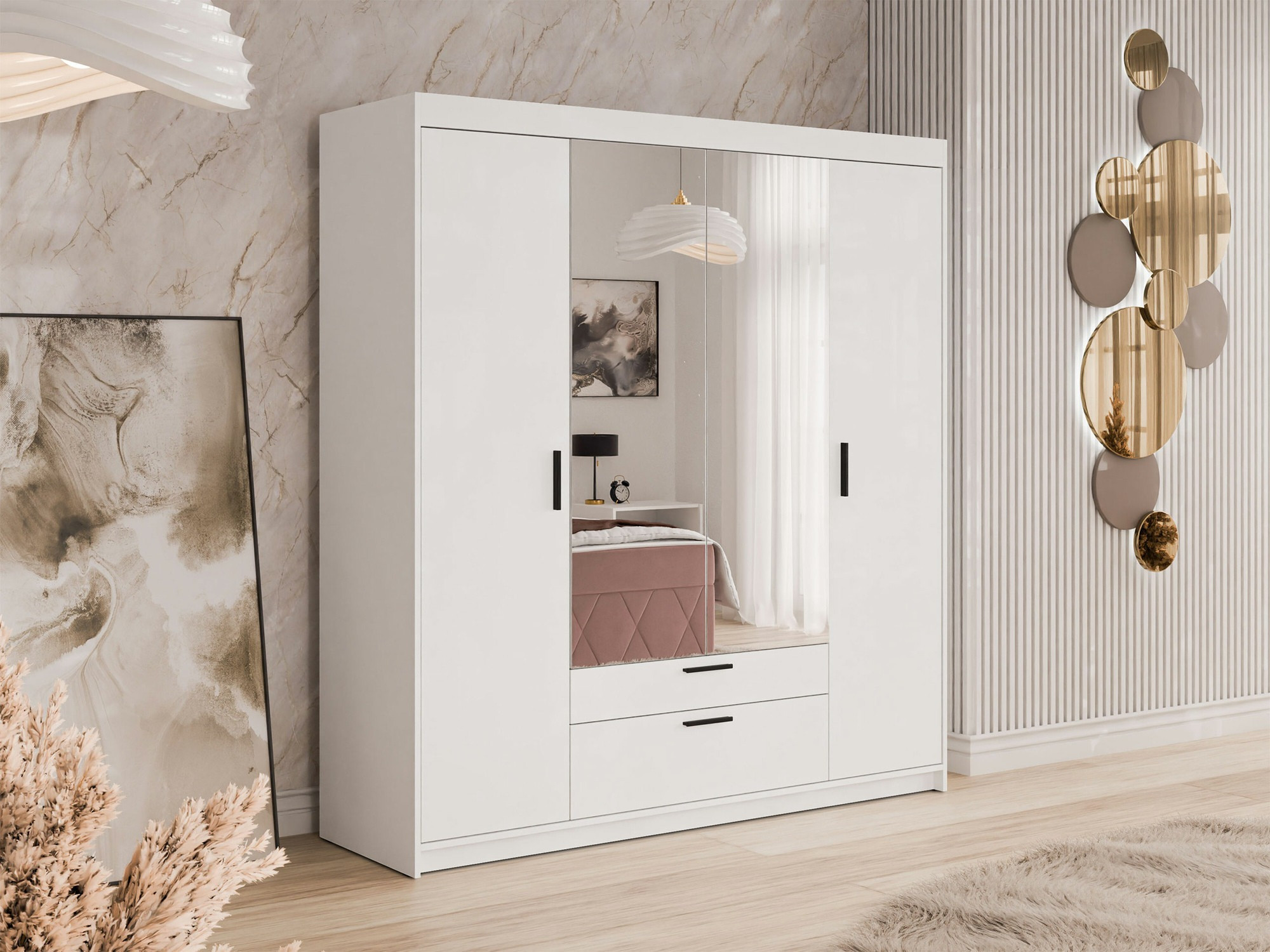 Гардероб Novduni 108 (Бял)