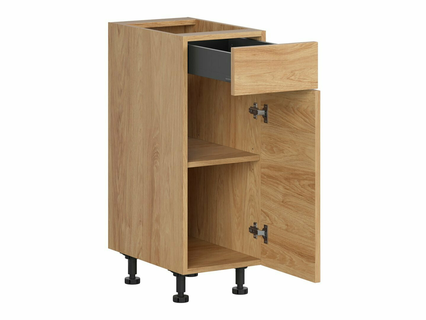 Модулен шкаф с чекмедже и врати Amper Oak 102