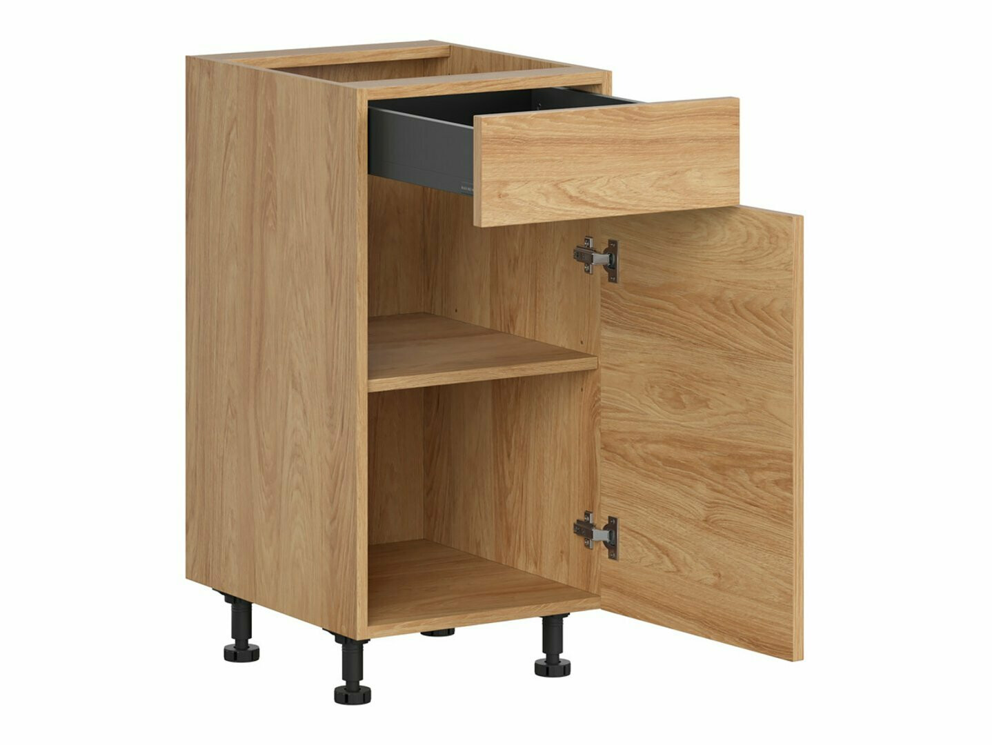 Модулен шкаф с чекмедже и врати Amper Oak 103