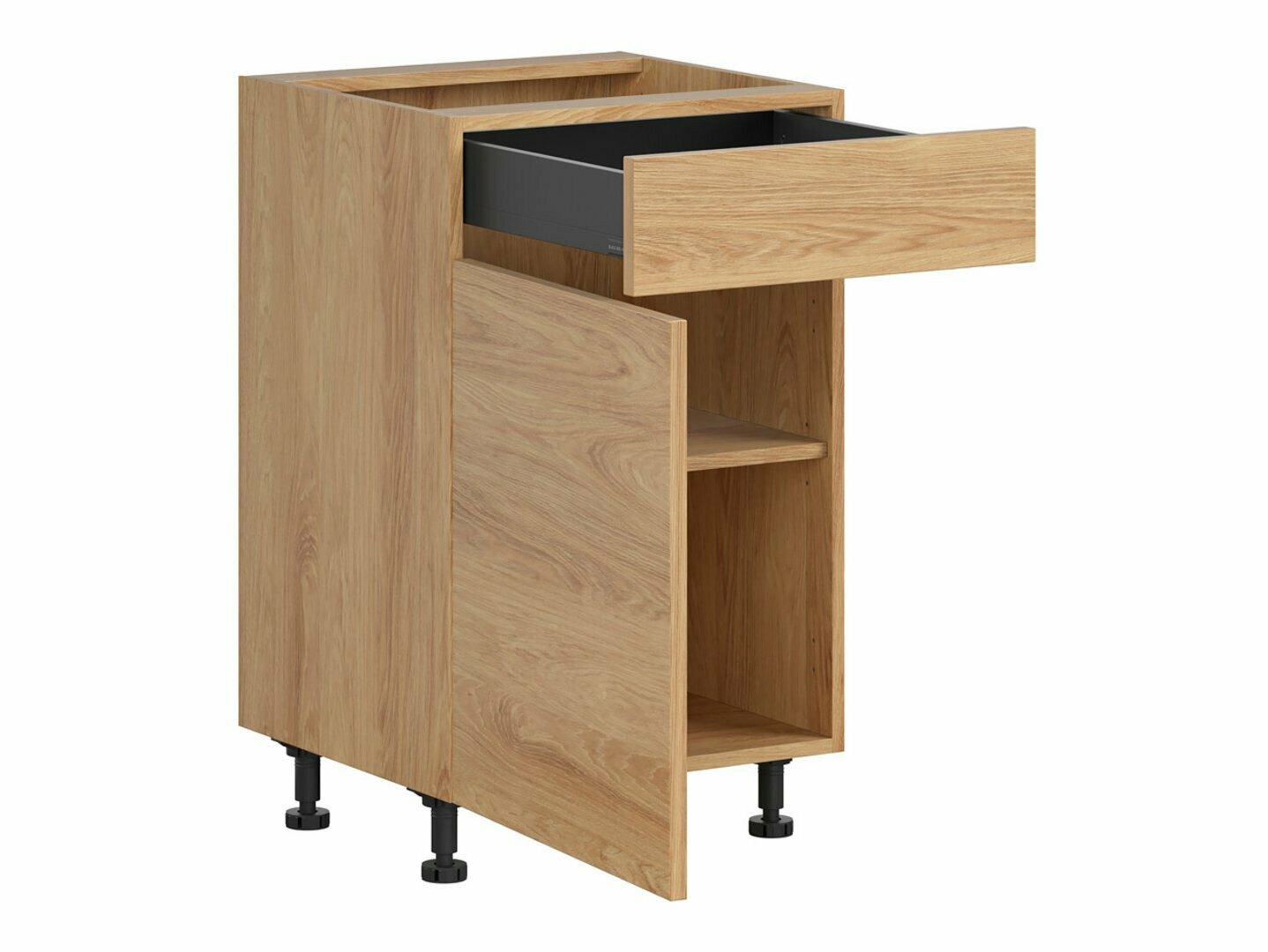 Модулен шкаф с чекмедже и врати Amper Oak 104