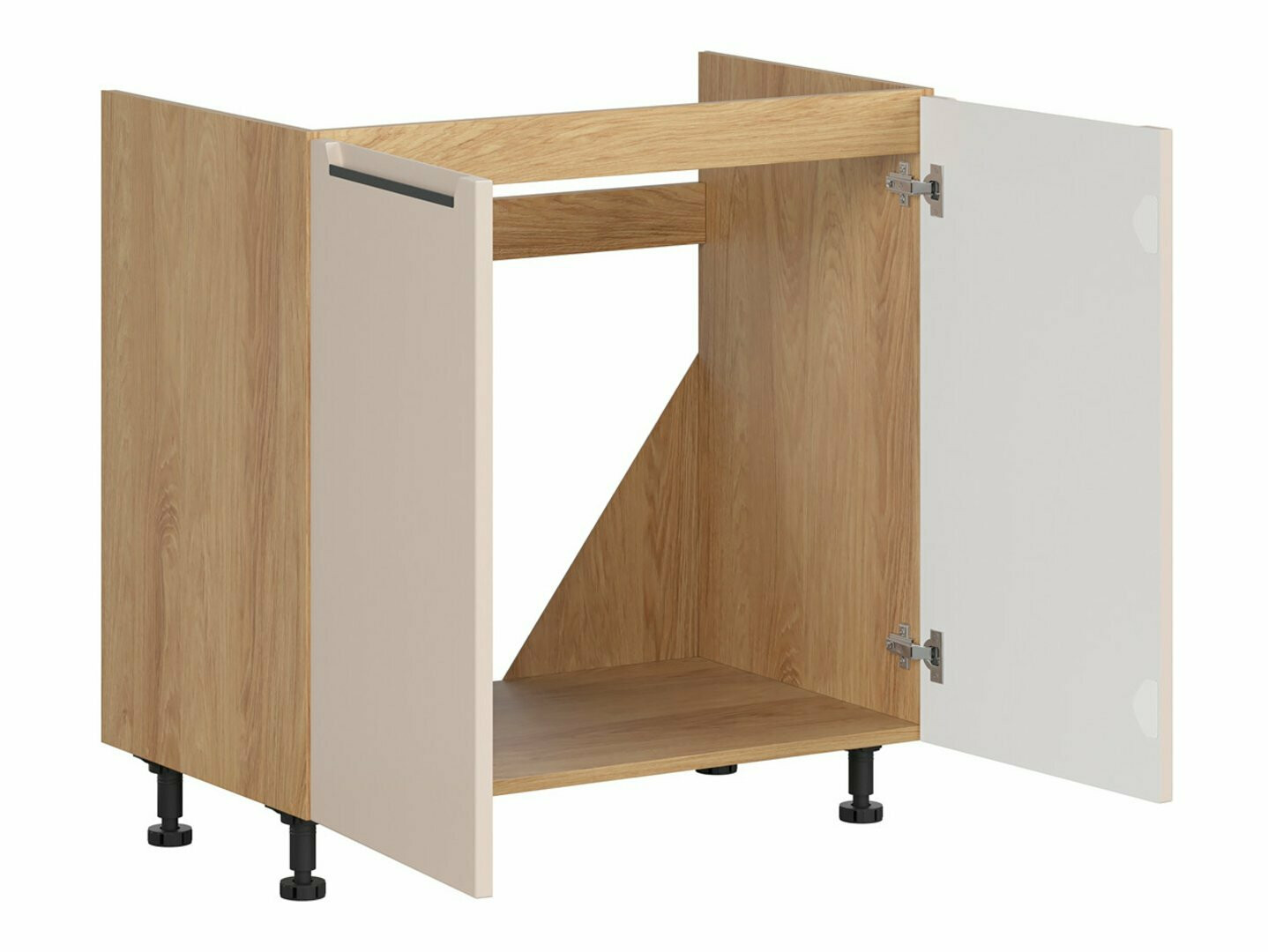 Модулен шкаф за мивка с врати Riso Beige 125