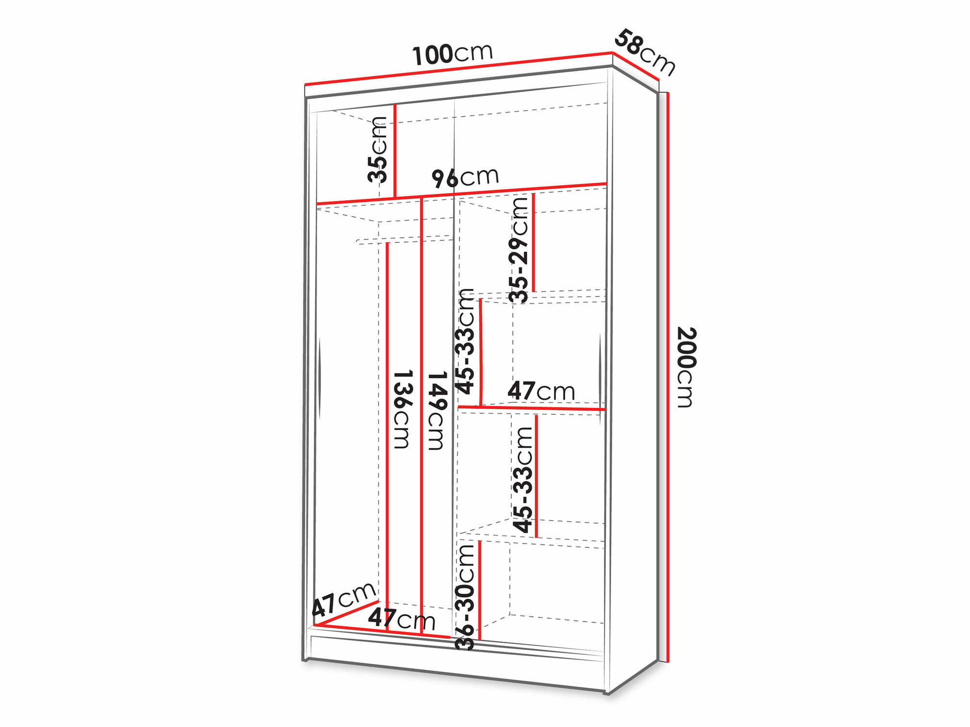 Гардероб Closico Structor VI (Сонома дъб + Бял)