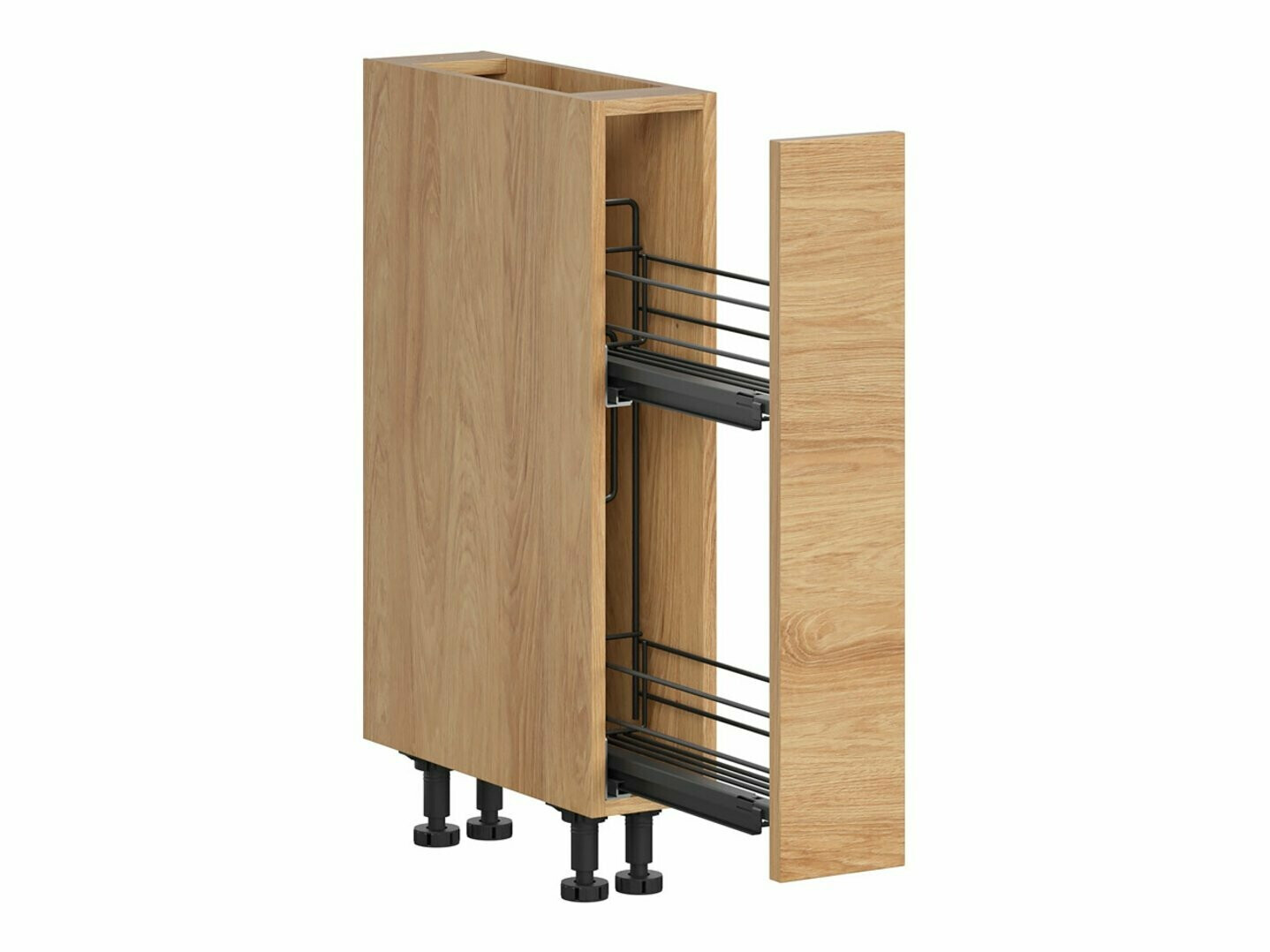 Модулен шкаф с изтеглящ се кошница Amper Oak 121