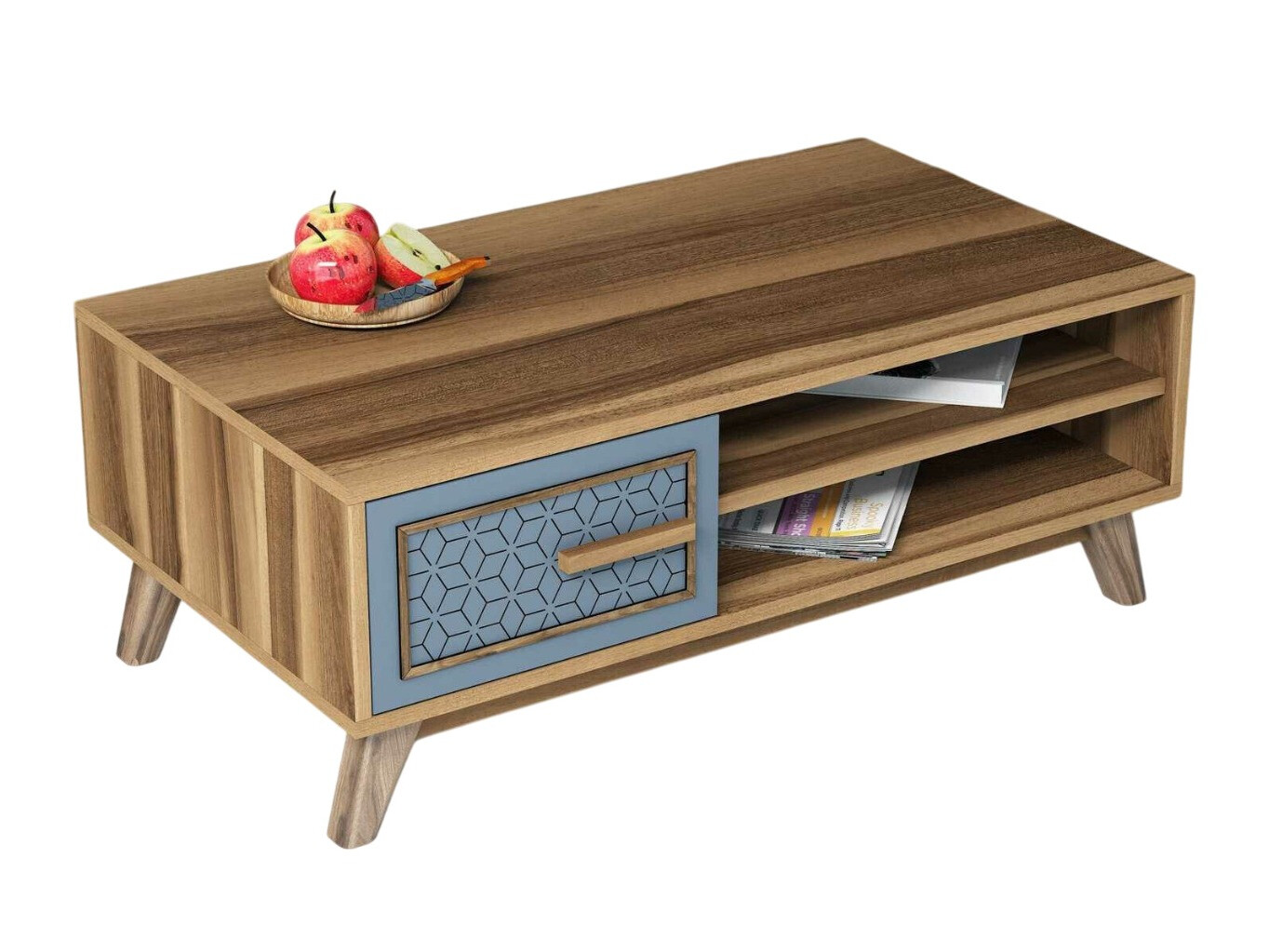 Масичка за кафе Kailua 1274 (Син + Орех)