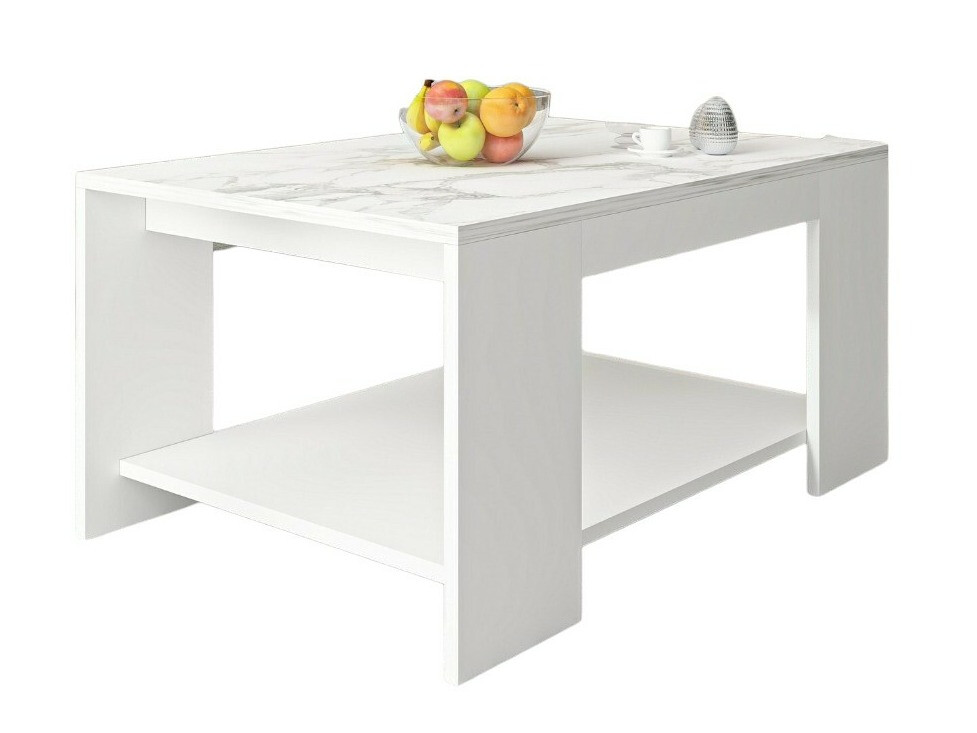 Масичка за кафе Kailua 1815 (Бял + Бял мрамор)