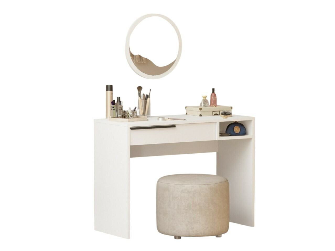 Тоалетка Fertore 117 (Бял)