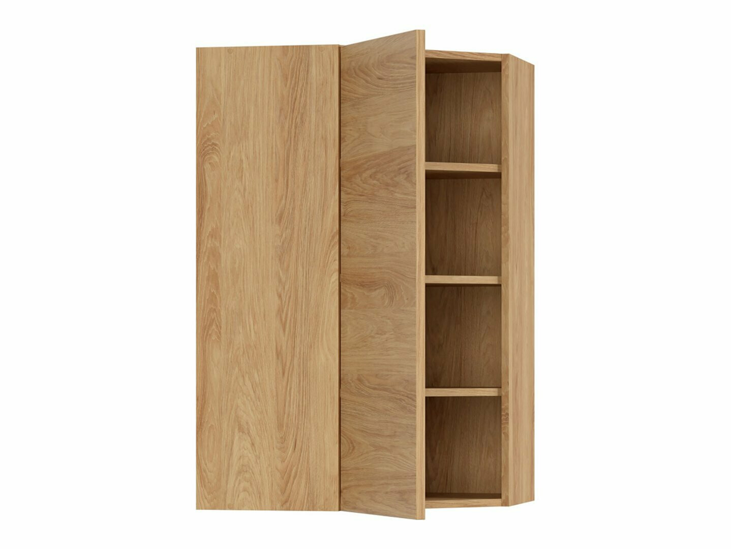 Модулен окачен ъглов шкаф Amper Oak 160