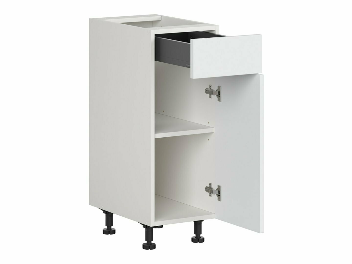Модулен шкаф с чекмедже и врати Top White 102