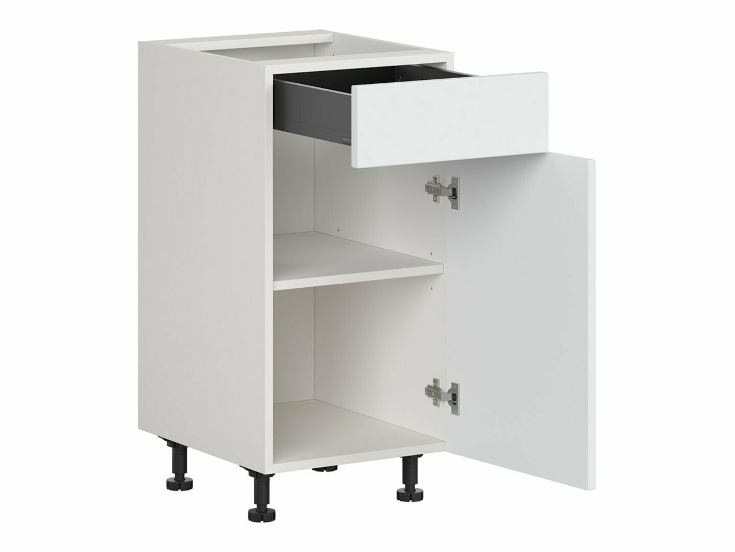 Модулен шкаф с чекмедже и врати Top White 103