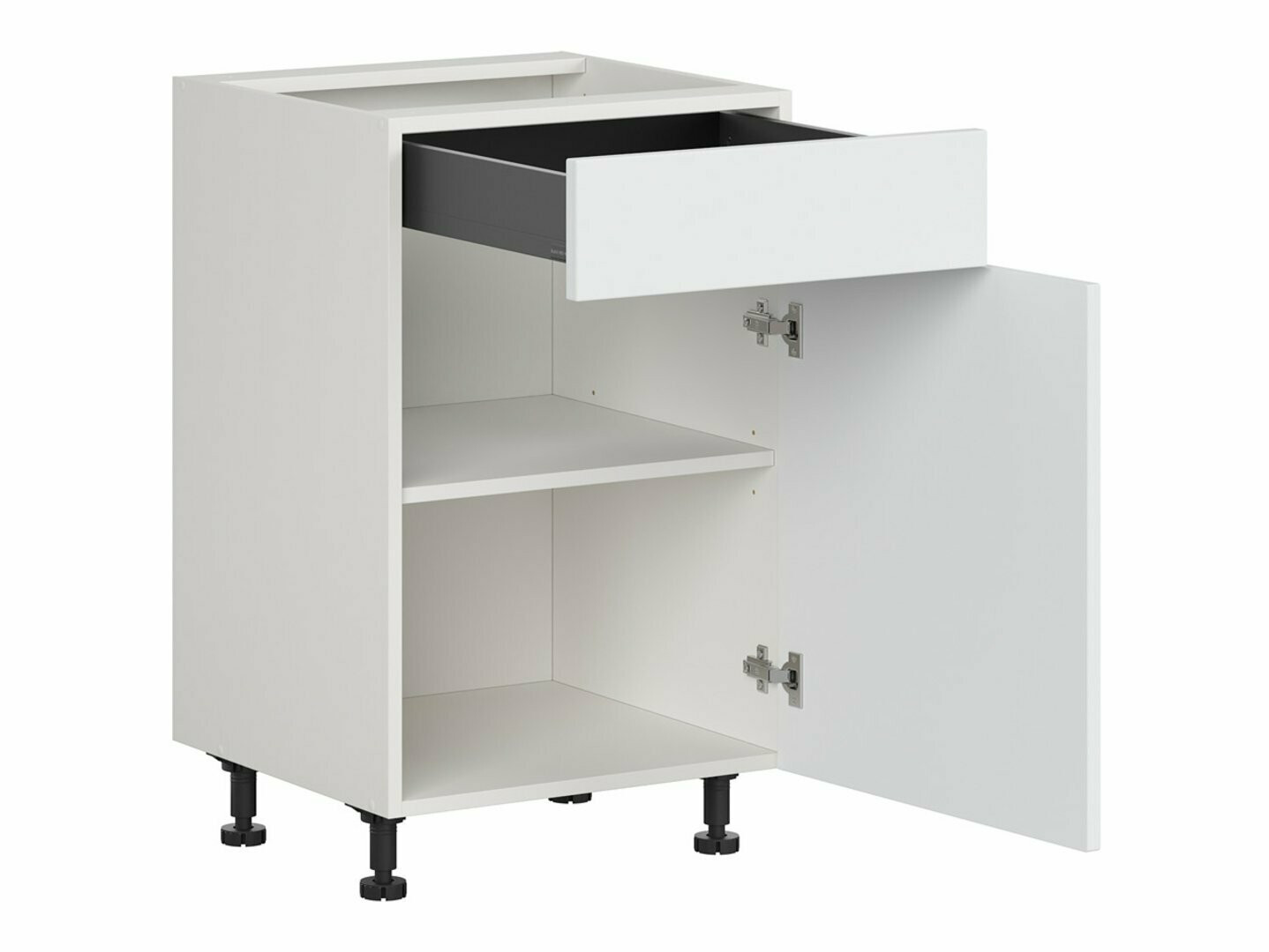 Модулен шкаф с чекмедже и врати Top White 104
