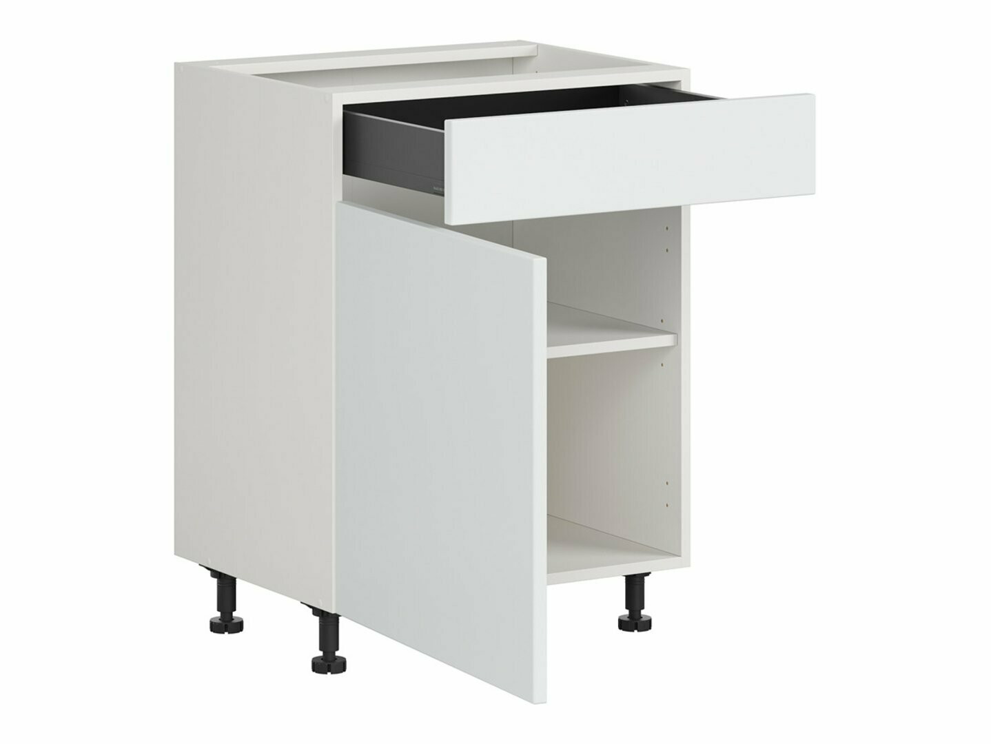 Модулен шкаф с чекмедже и врати Top White 105