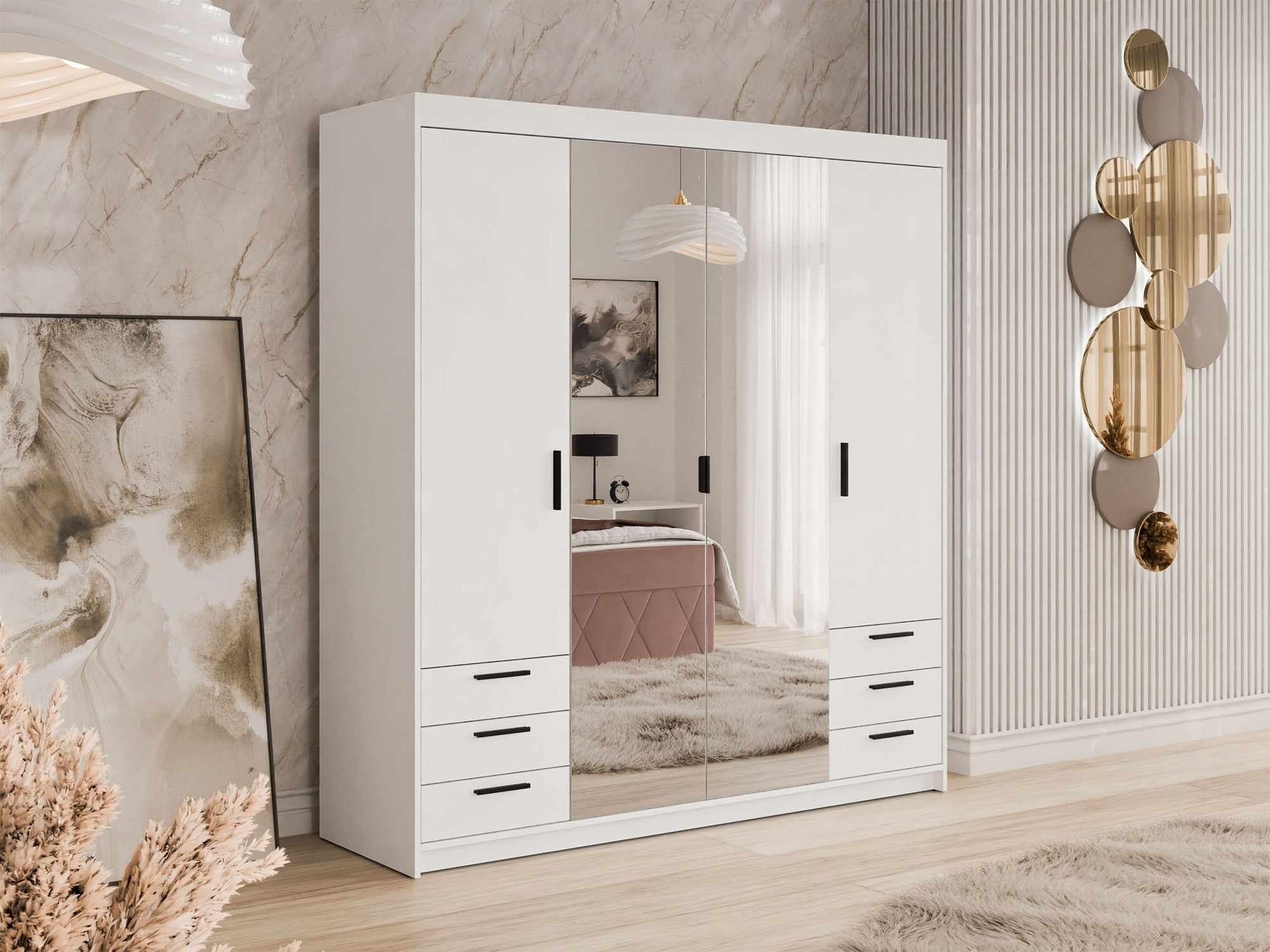 Гардероб Novduni 115 (Бял)