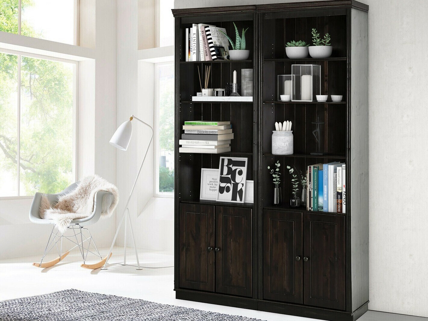 Комплект етажерки Saltoro 115 (Тъмнокафяв)