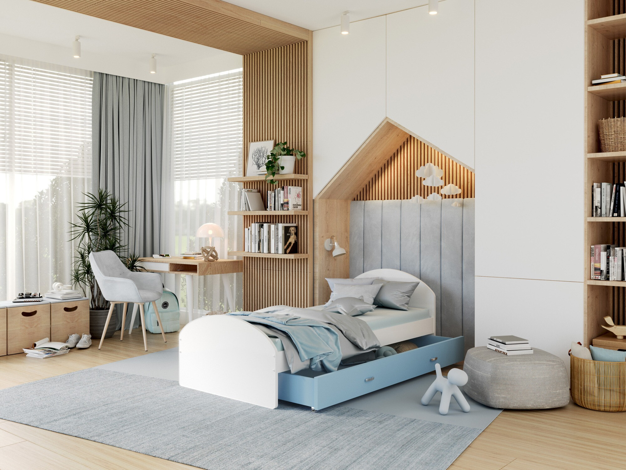 Легло Aurora 177 (Бял + Син)