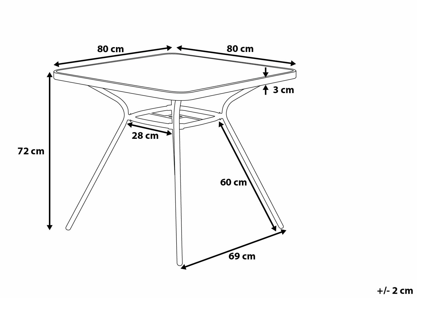 Градинска маса Berwyn 2498