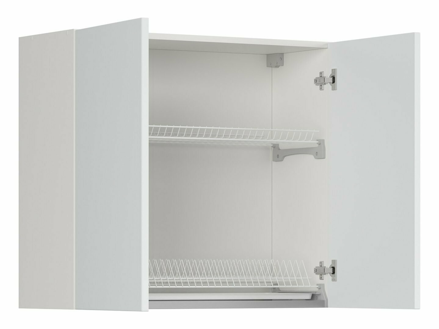 Модулен окачен шкаф със стойка за съдове Top White 153