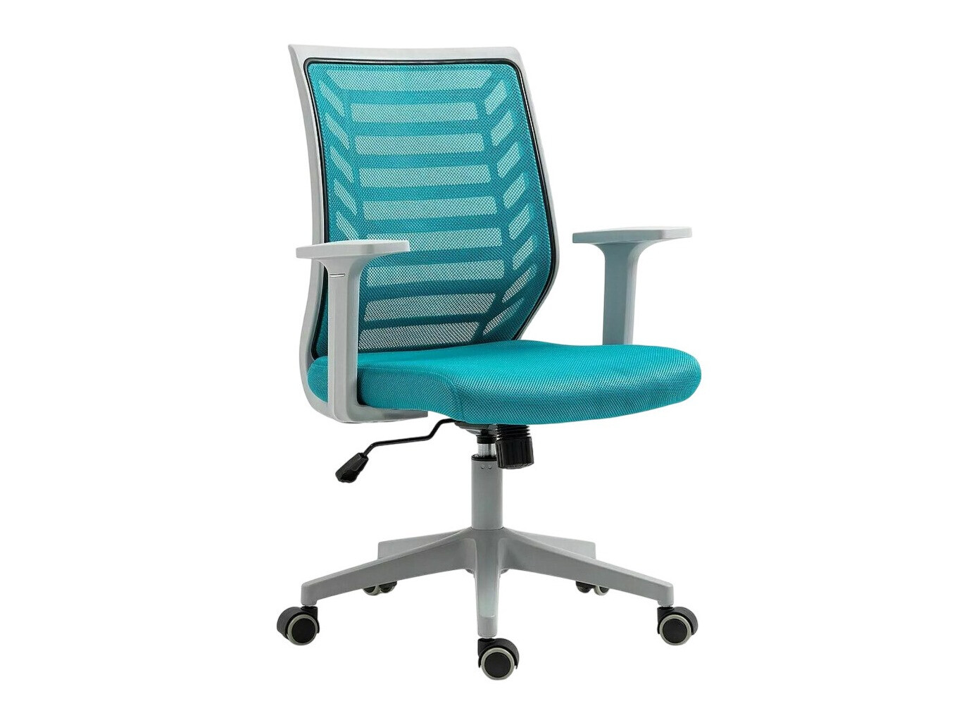 Офис стол Detroit 694 (Сив + Тюркоаз)