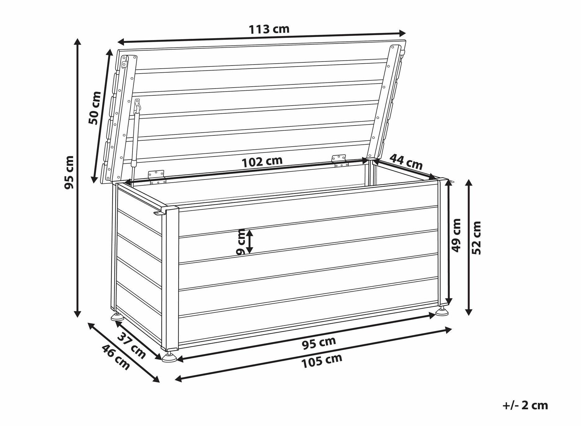 Градинска кутия за съхранение Berwyn 2504 (Бял)