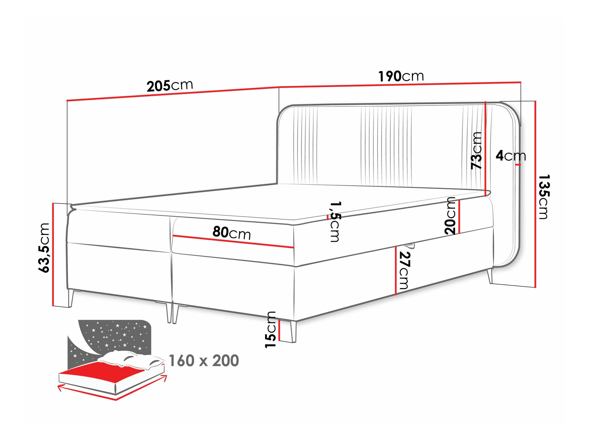 Континентално легло Sonus (Magic Velvet 2256)