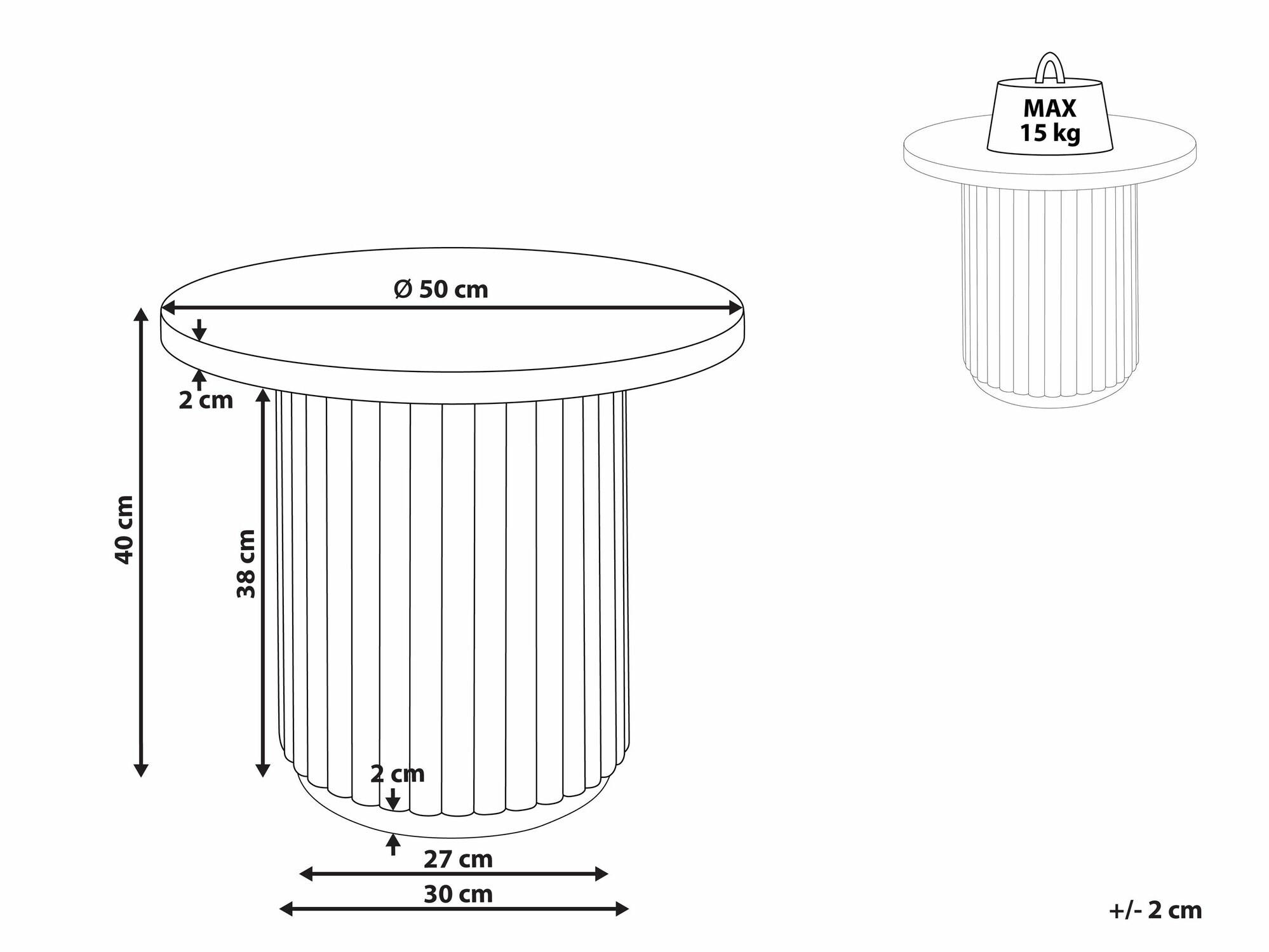 Масичка за кафе Berwyn 2509 (Светлокафяво)