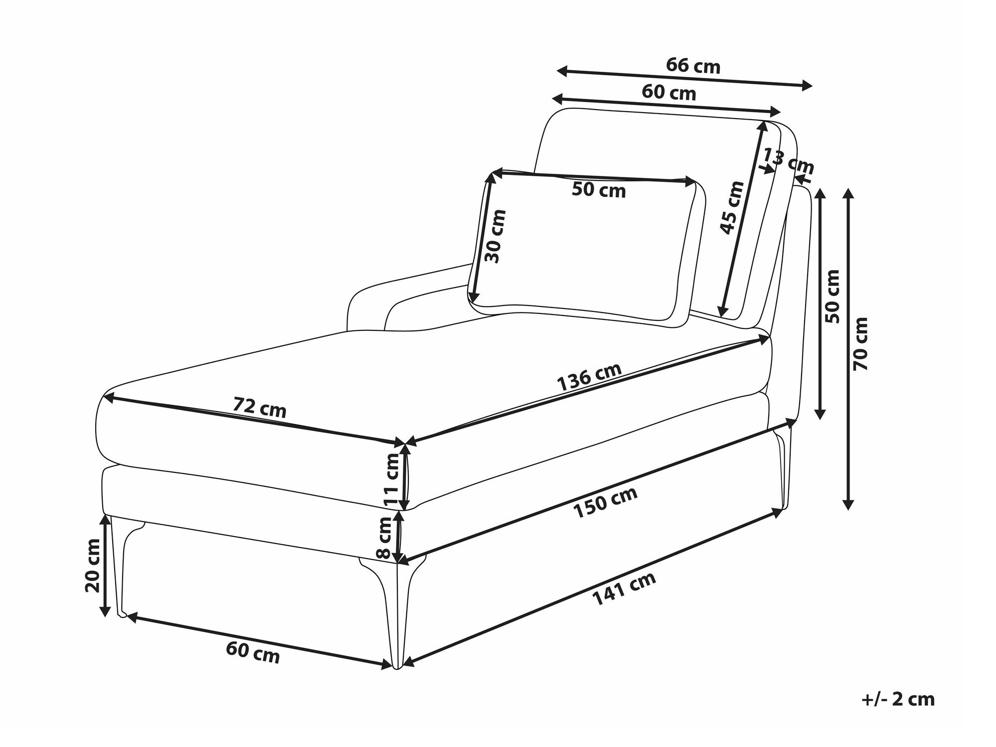 Кушетка Berwyn 2518 (Светлокафяво)