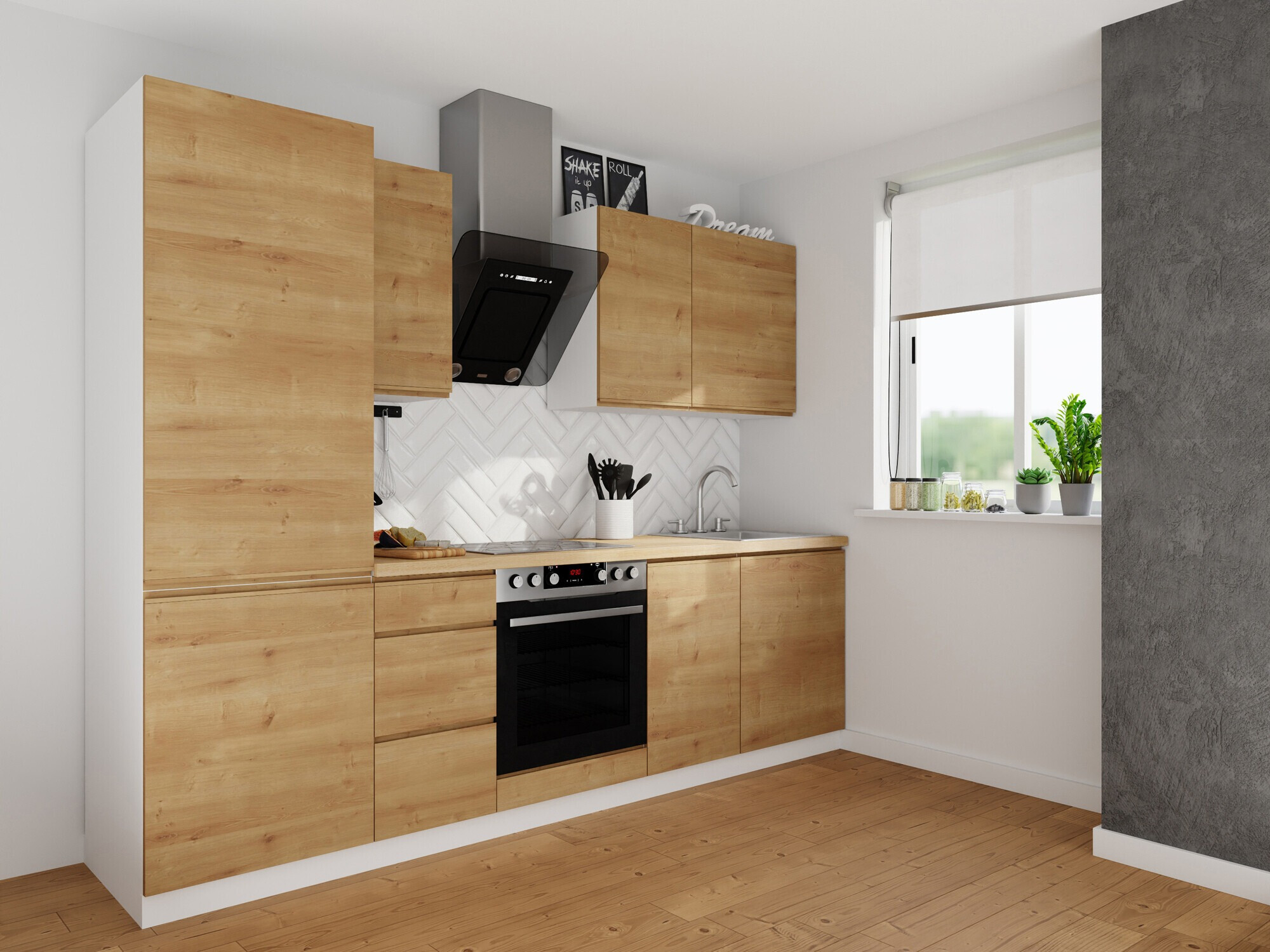 Модулен кухненски комплект Soli Oak 162