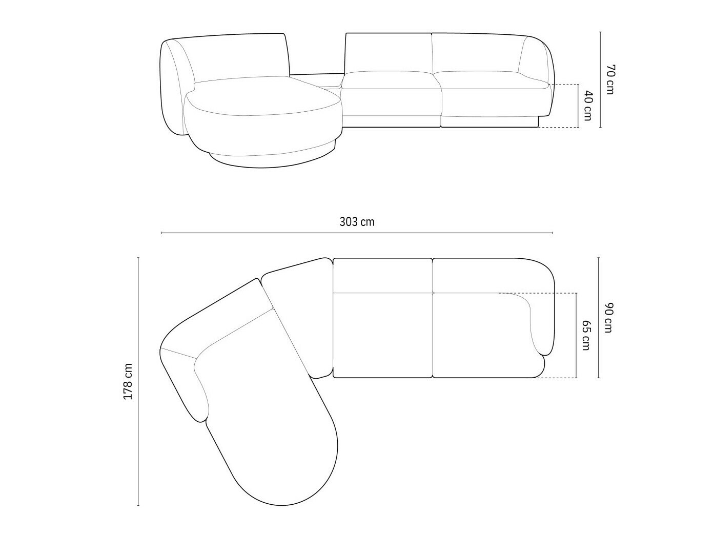 Модулен ъглов диван Tivlomi 117 (Bluvel 13)